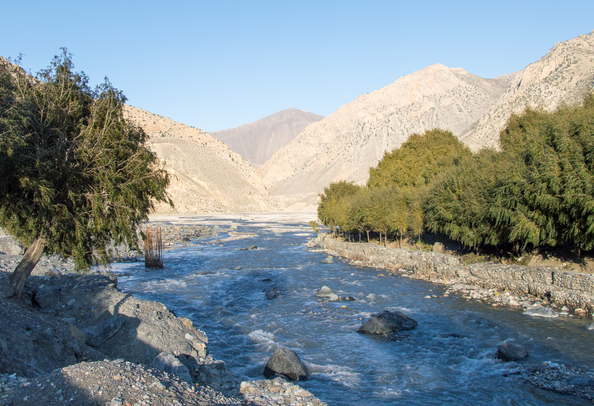 The Kali Gandaki river Jomsom,Nepal