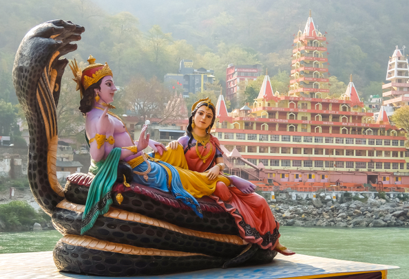 Statue of Lord Vishnu and Lakshmi