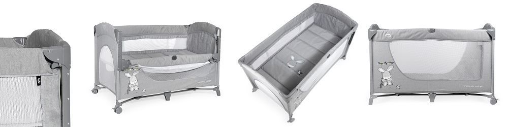 Lettino Da Viaggio Mobiclinic Mofli 2 In 1 - Culla E Box Pieghevole, Fino A 15 Kg | Grigio, Traspirante - Foto 5