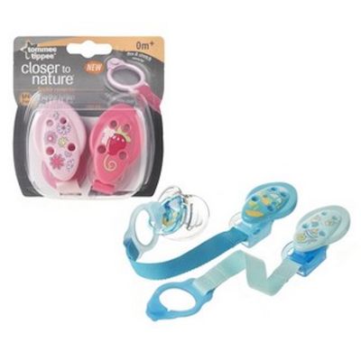 Tommee Tippee 2 clip portasucchietto universali (ROSA)