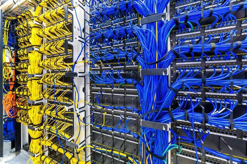 Cables In Rack Cabinet