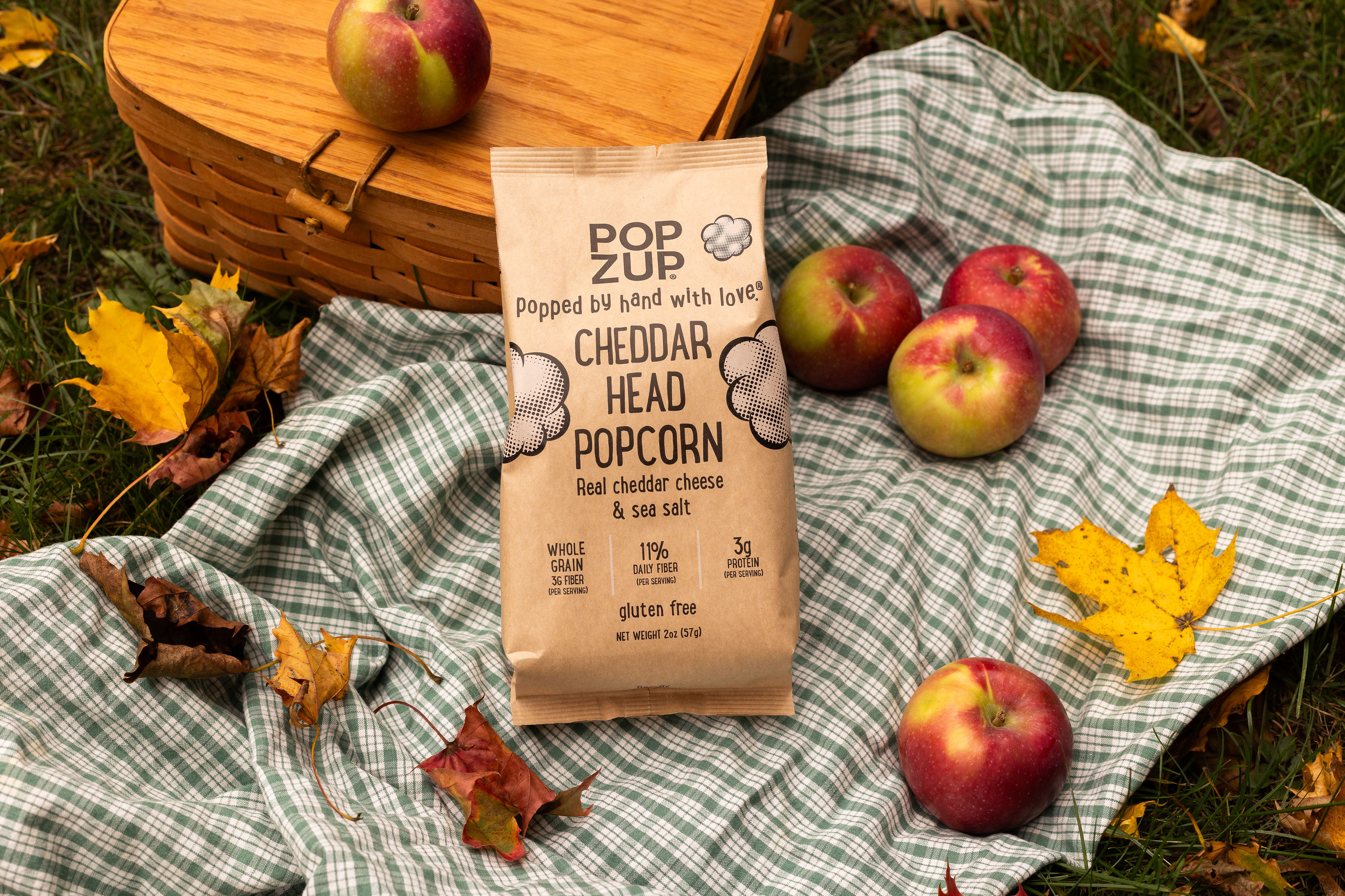 Cheddar Head Popcorn-Non-GMO, Gluten Free (3 Lg. Bags)