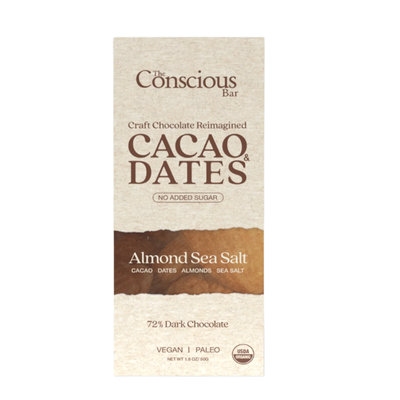 Almond Sea Salt Chocolate - 72% Cacao