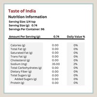 nutrition facts