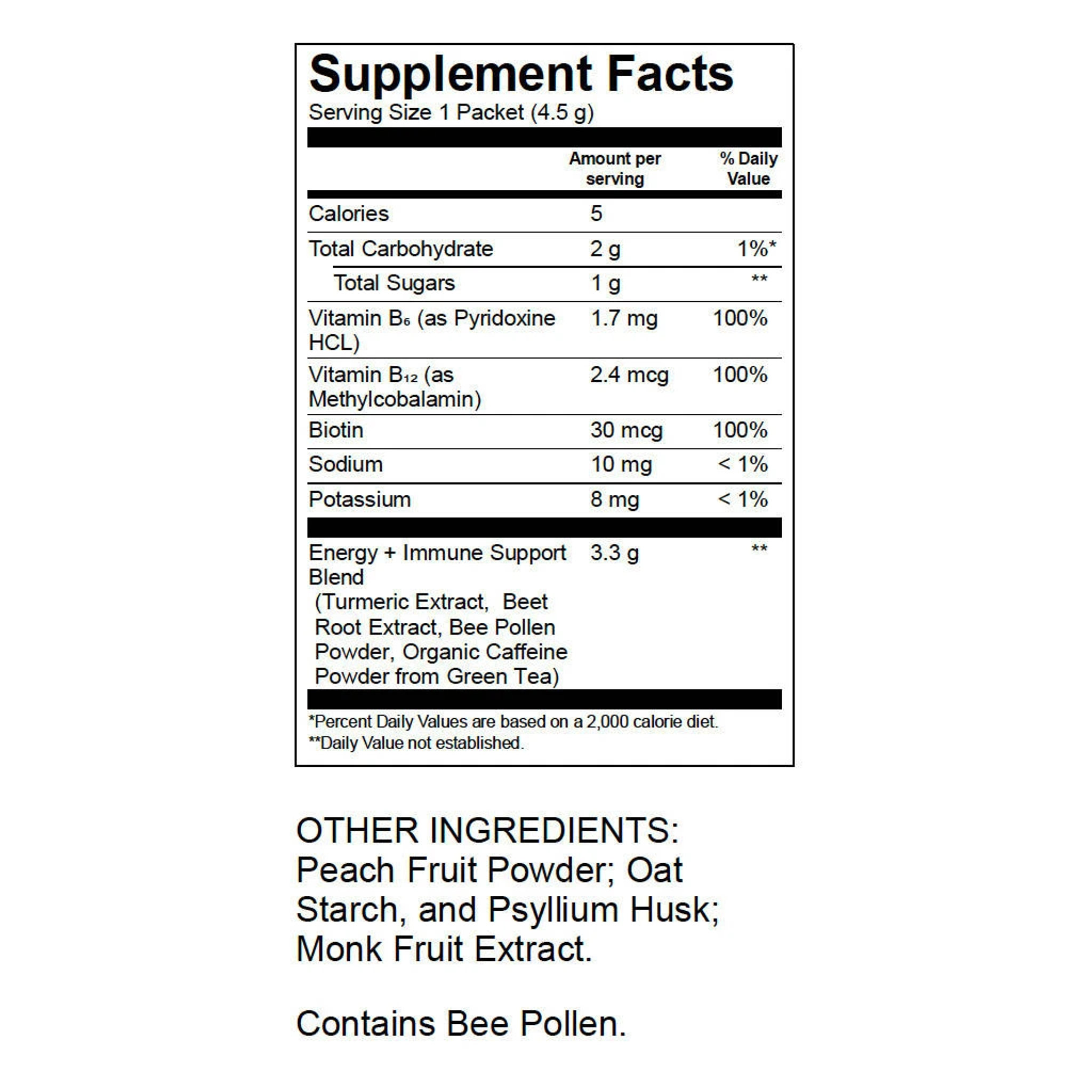 nutrition facts