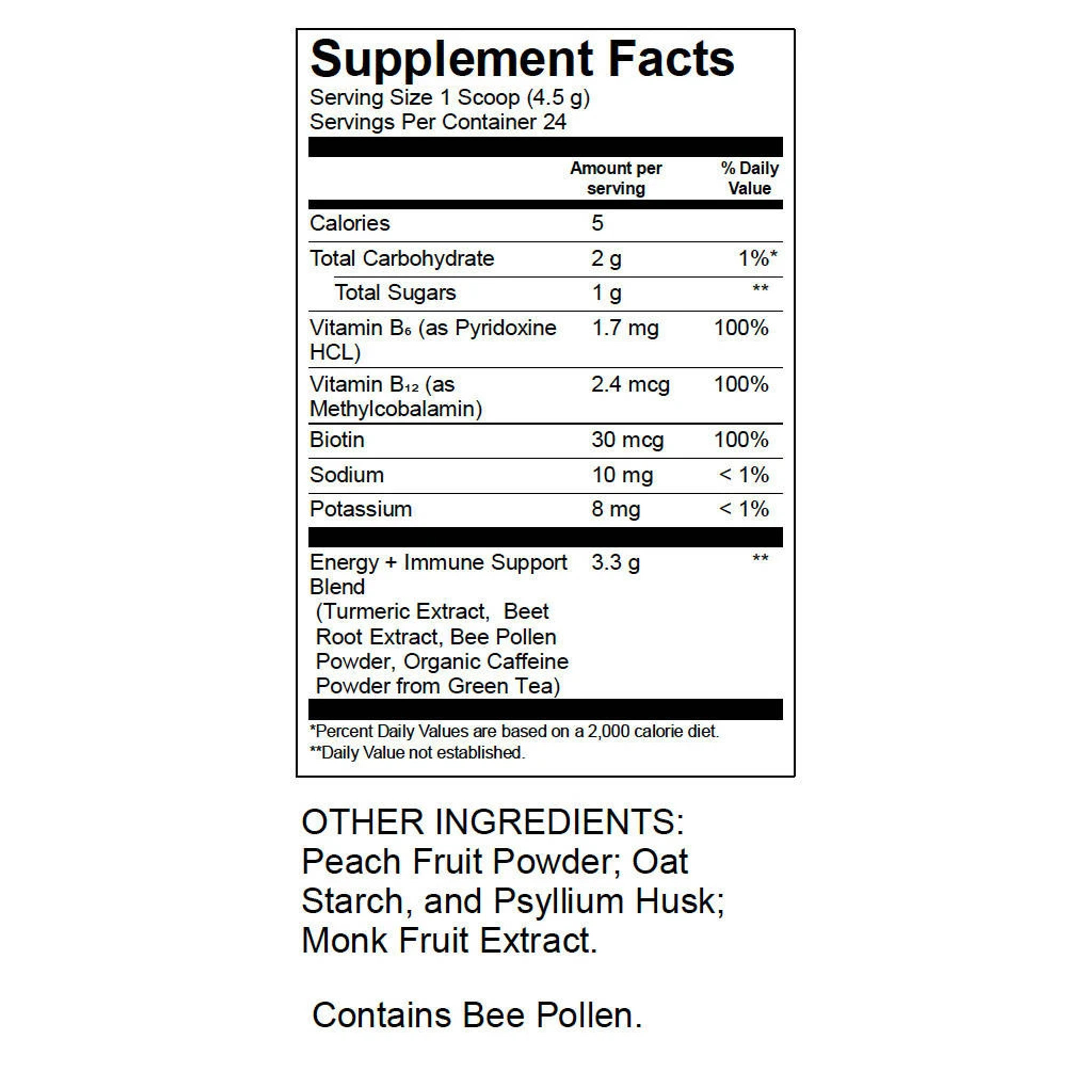 nutrition facts