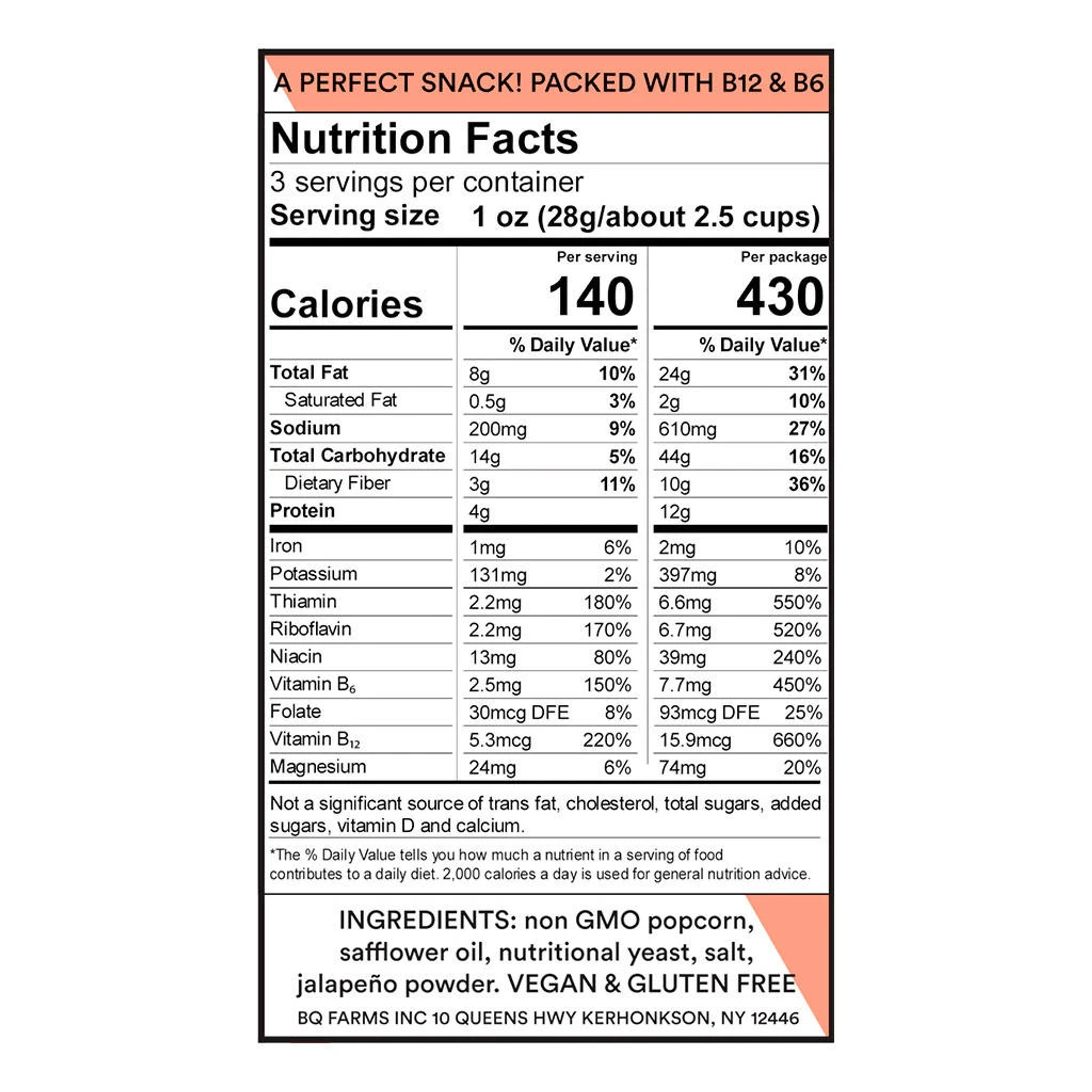 nutrition facts