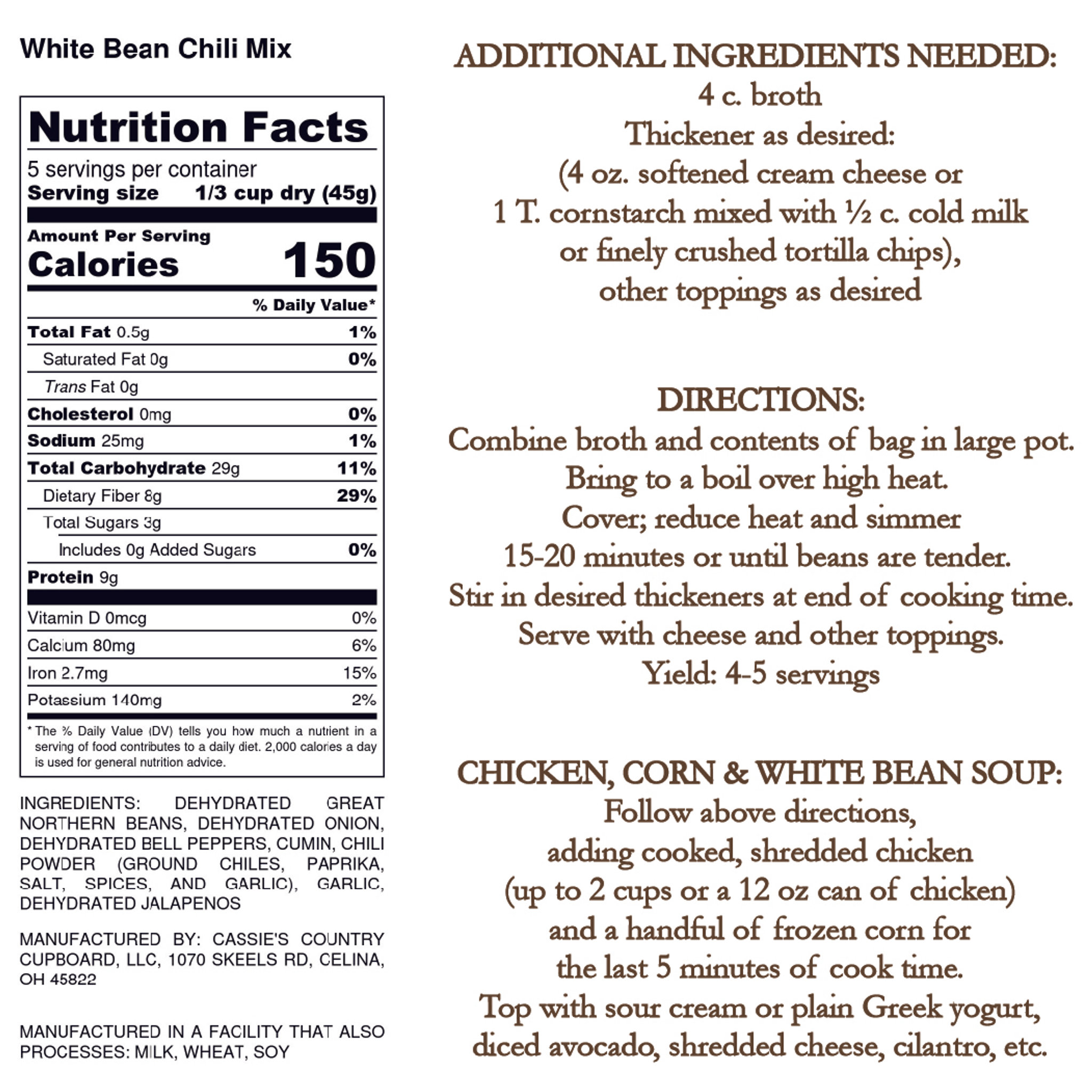 nutrition facts