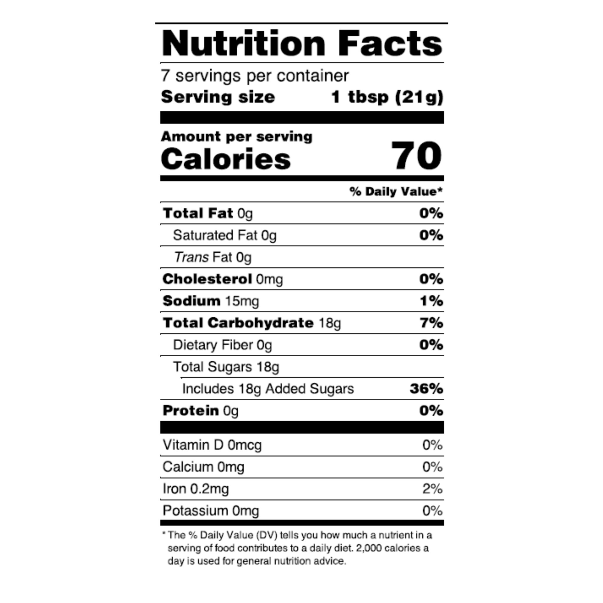 nutrition facts