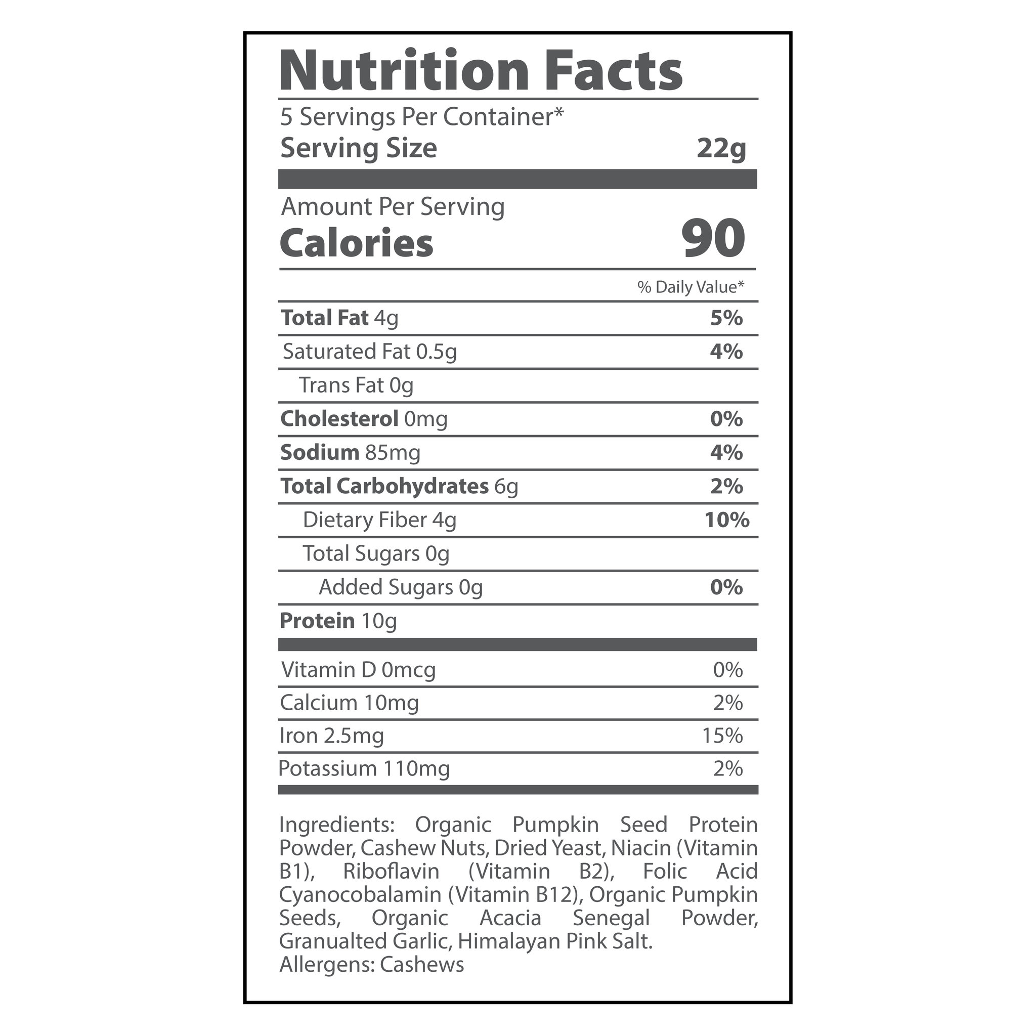 nutrition facts