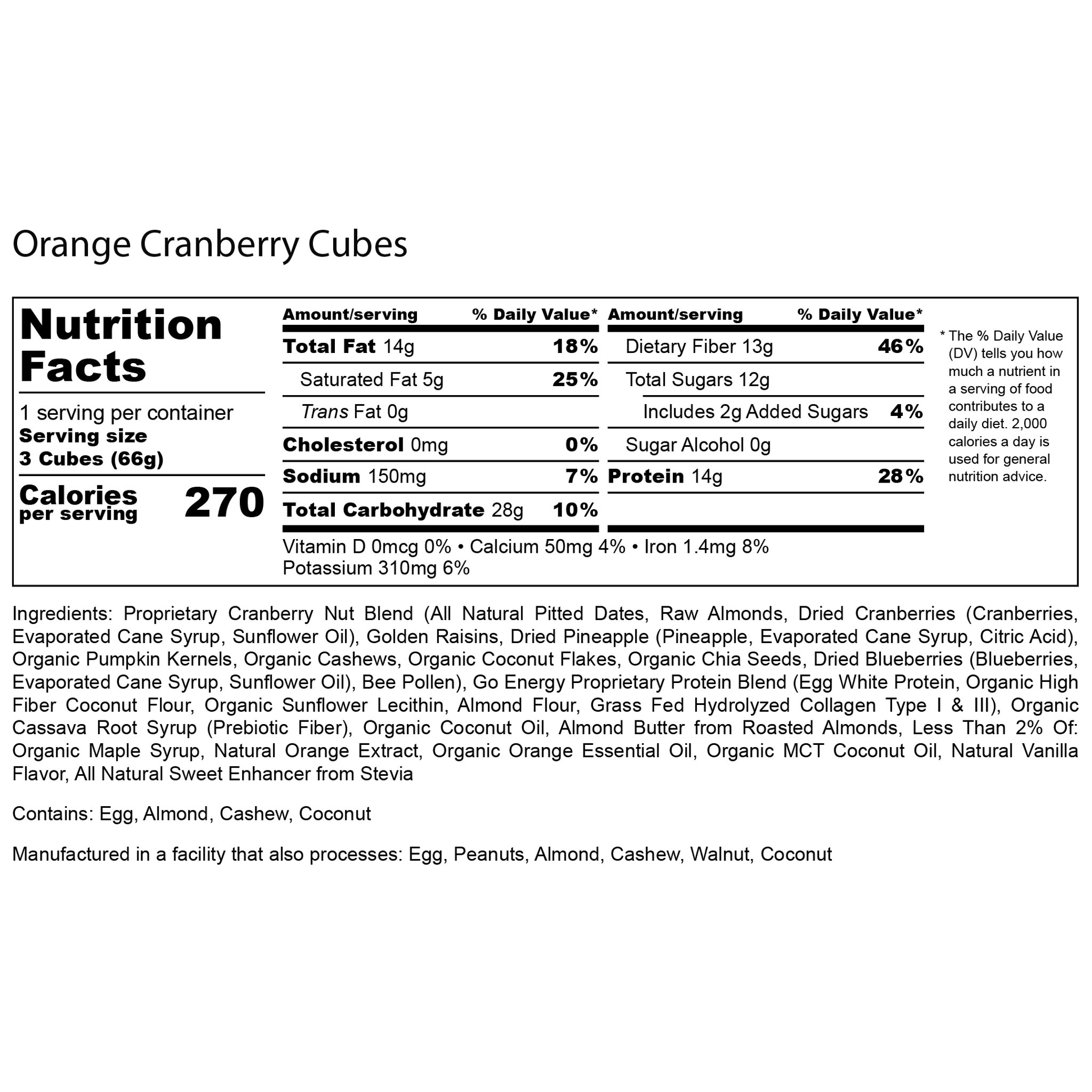 nutrition facts