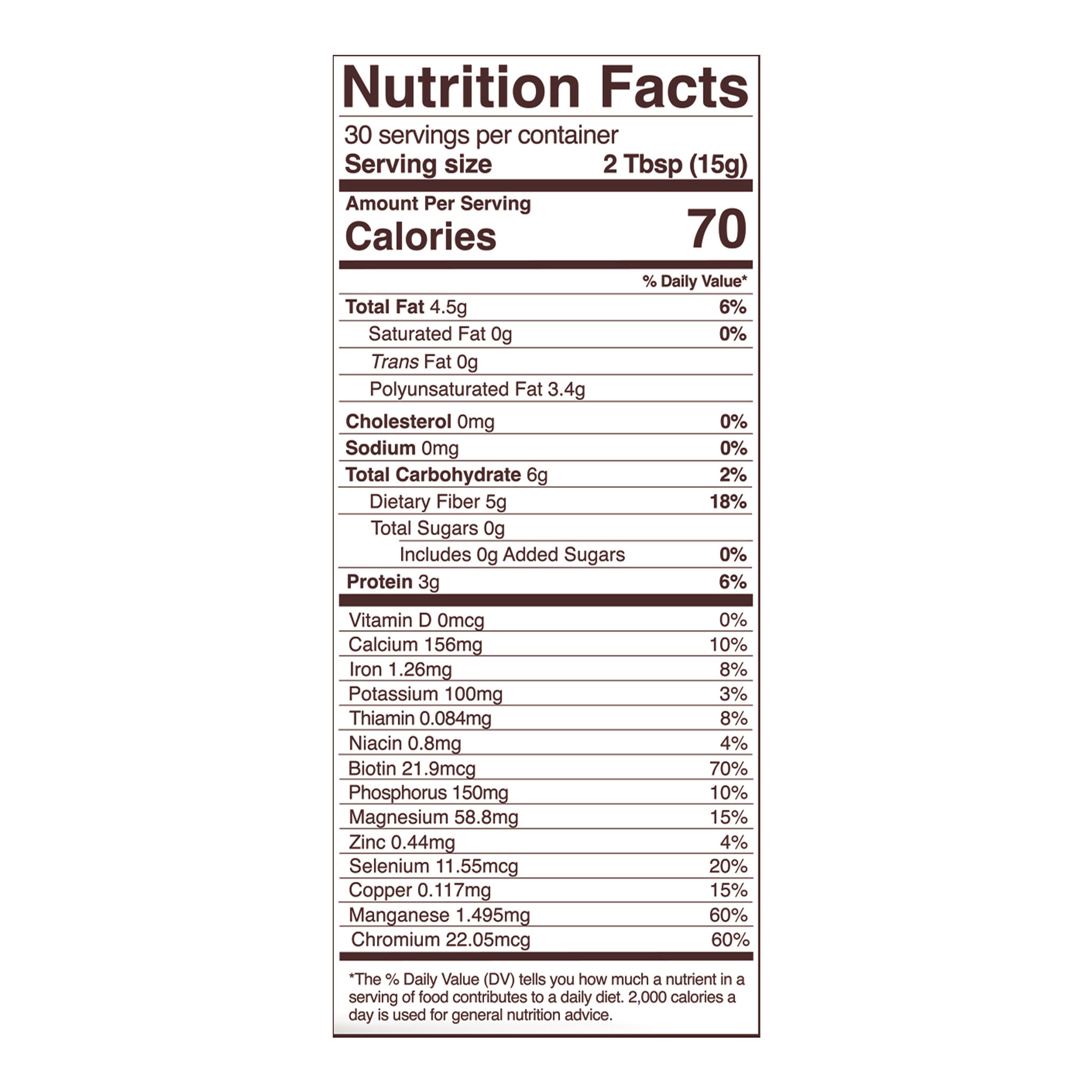 nutrition facts