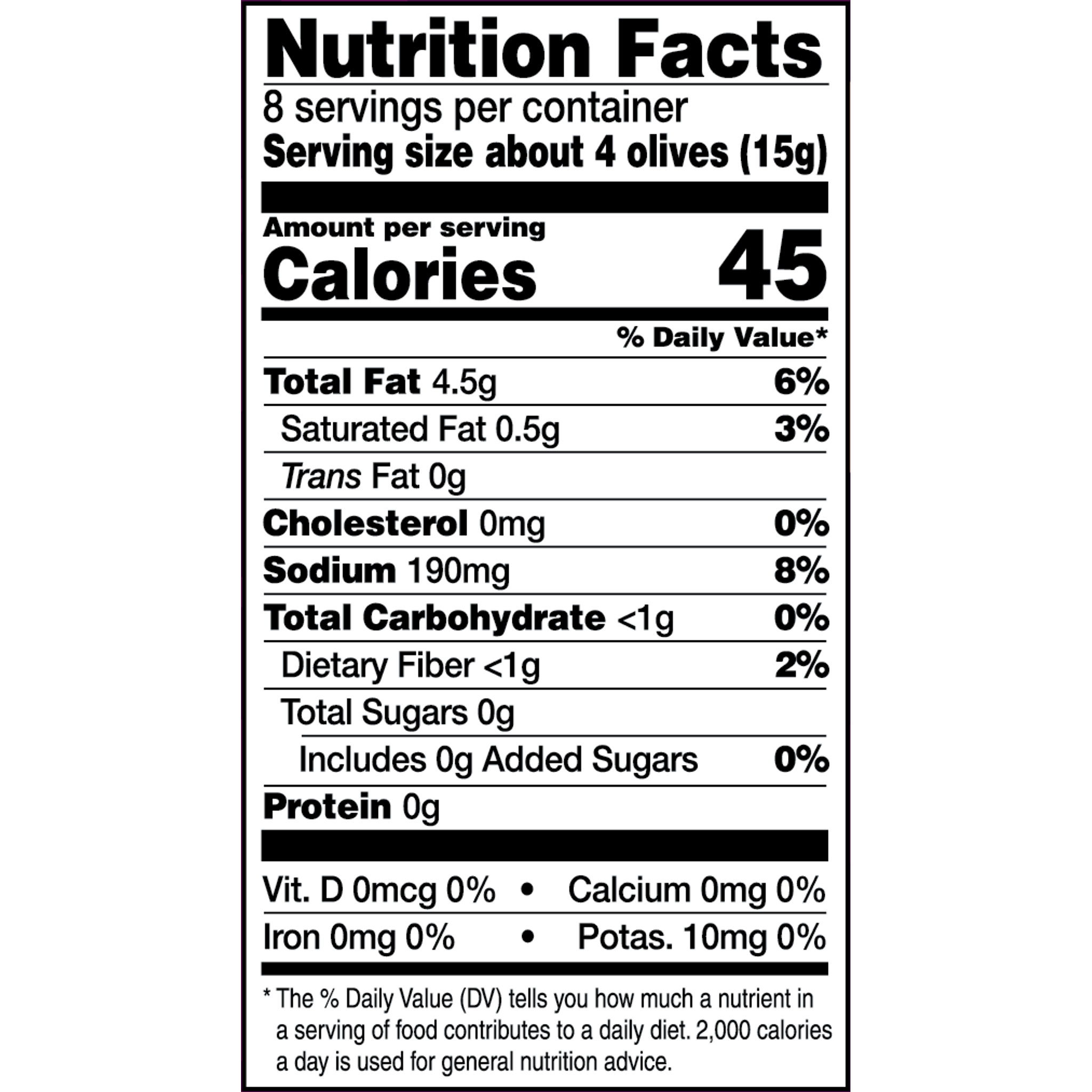 nutrition facts