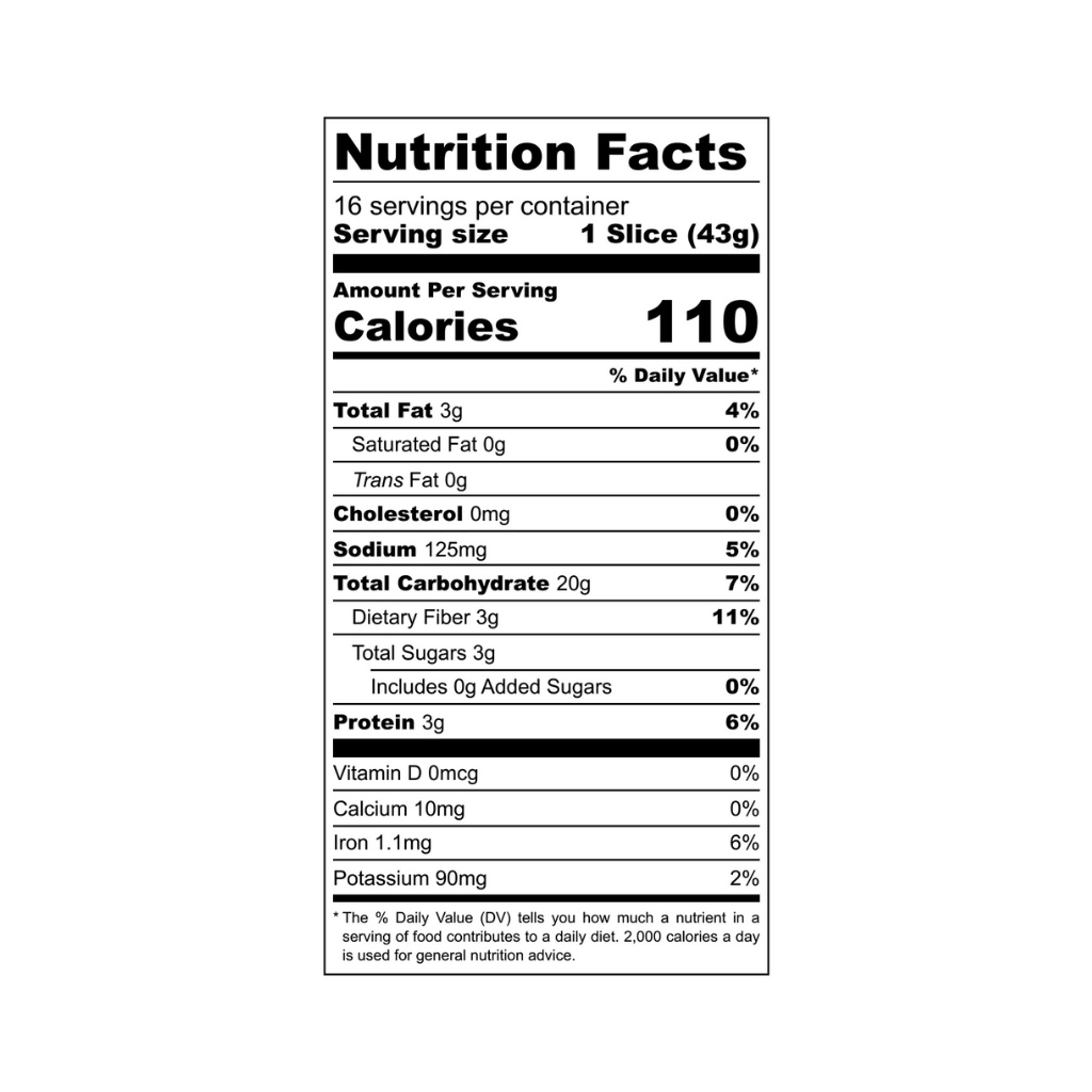 nutrition facts