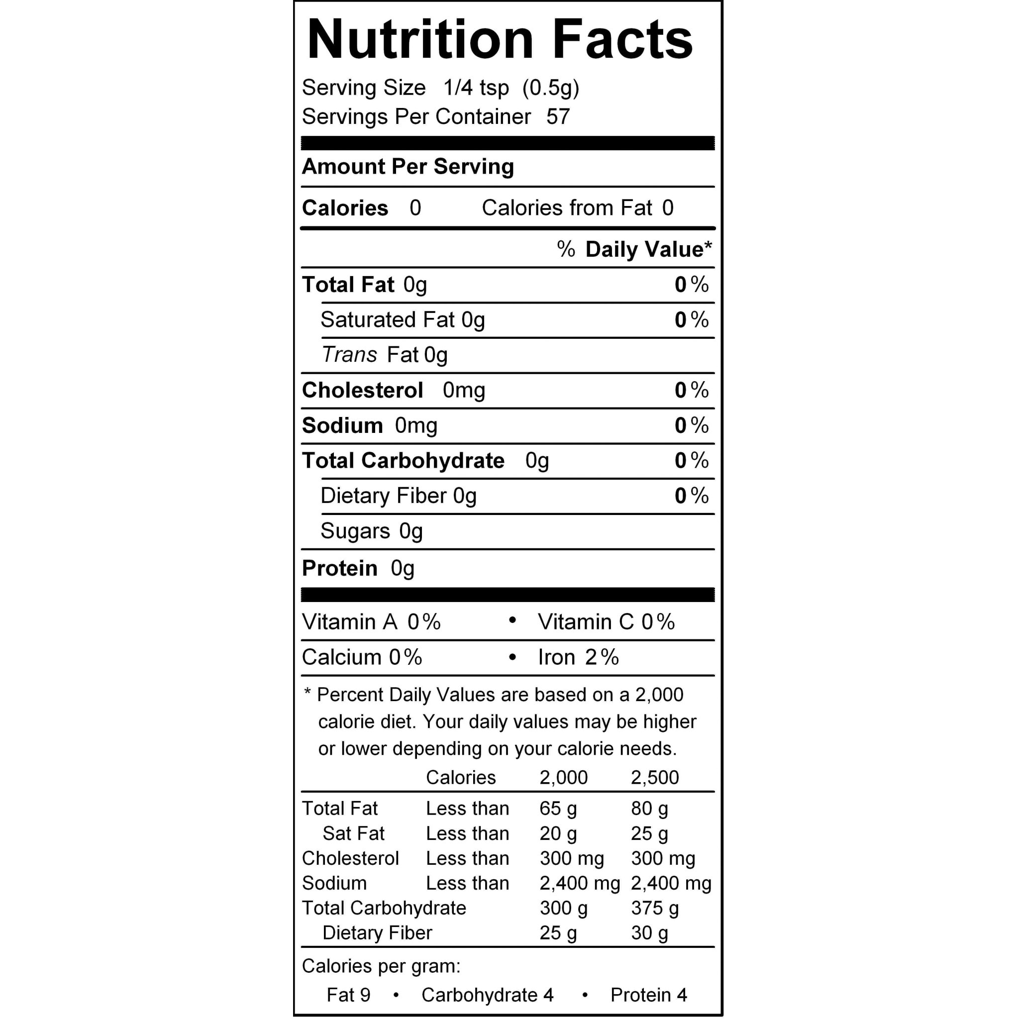 nutrition facts