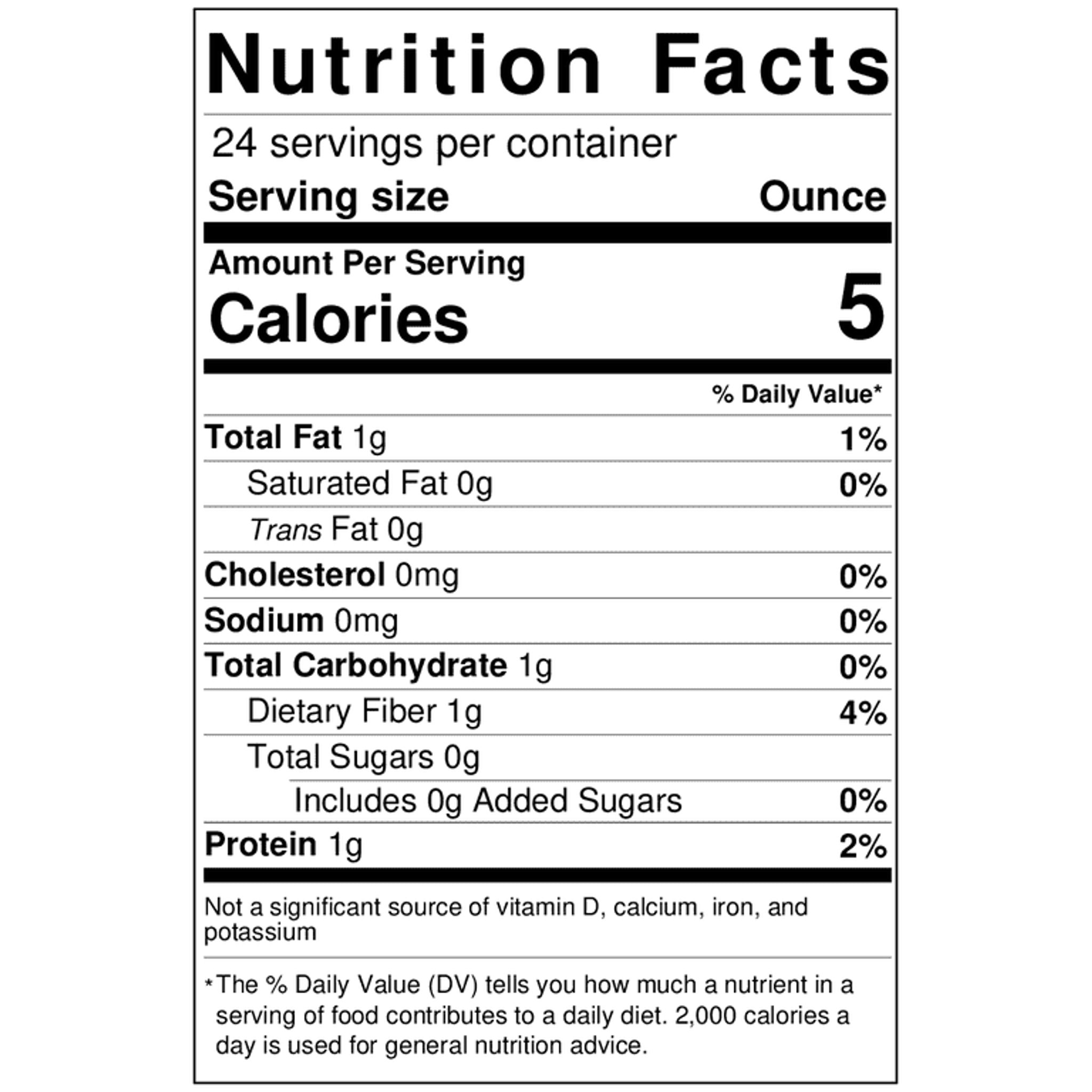 nutrition facts
