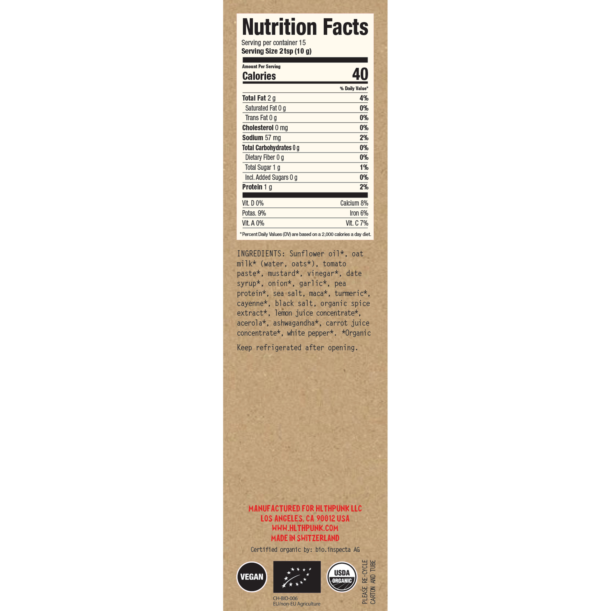 nutrition facts