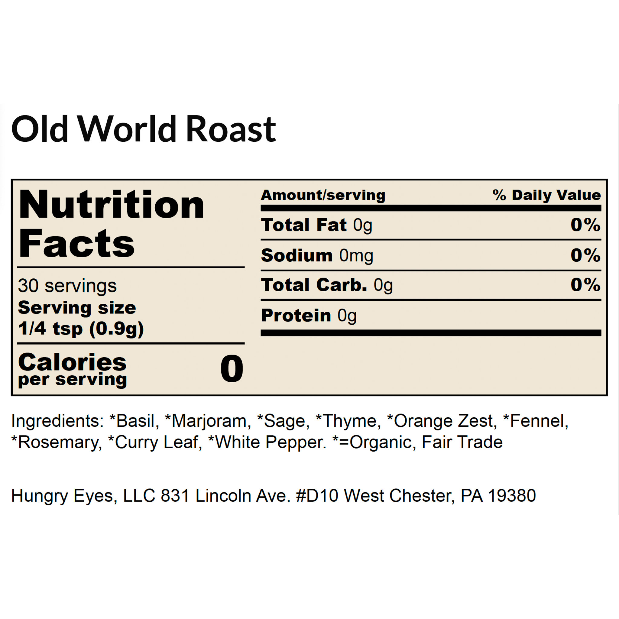 nutrition facts