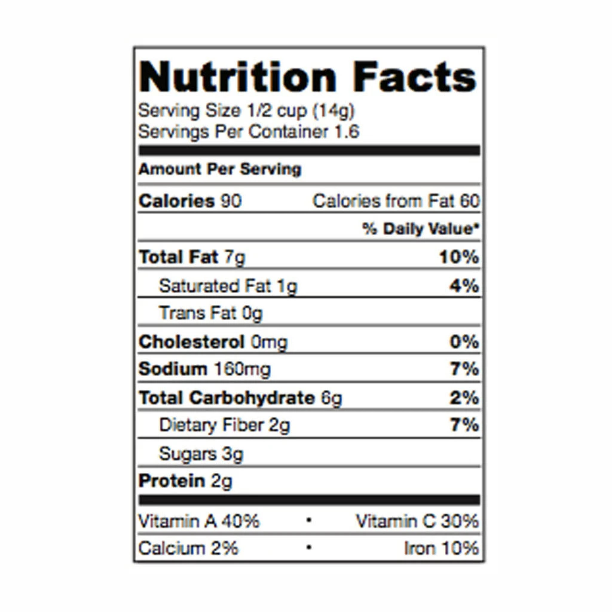 nutrition facts