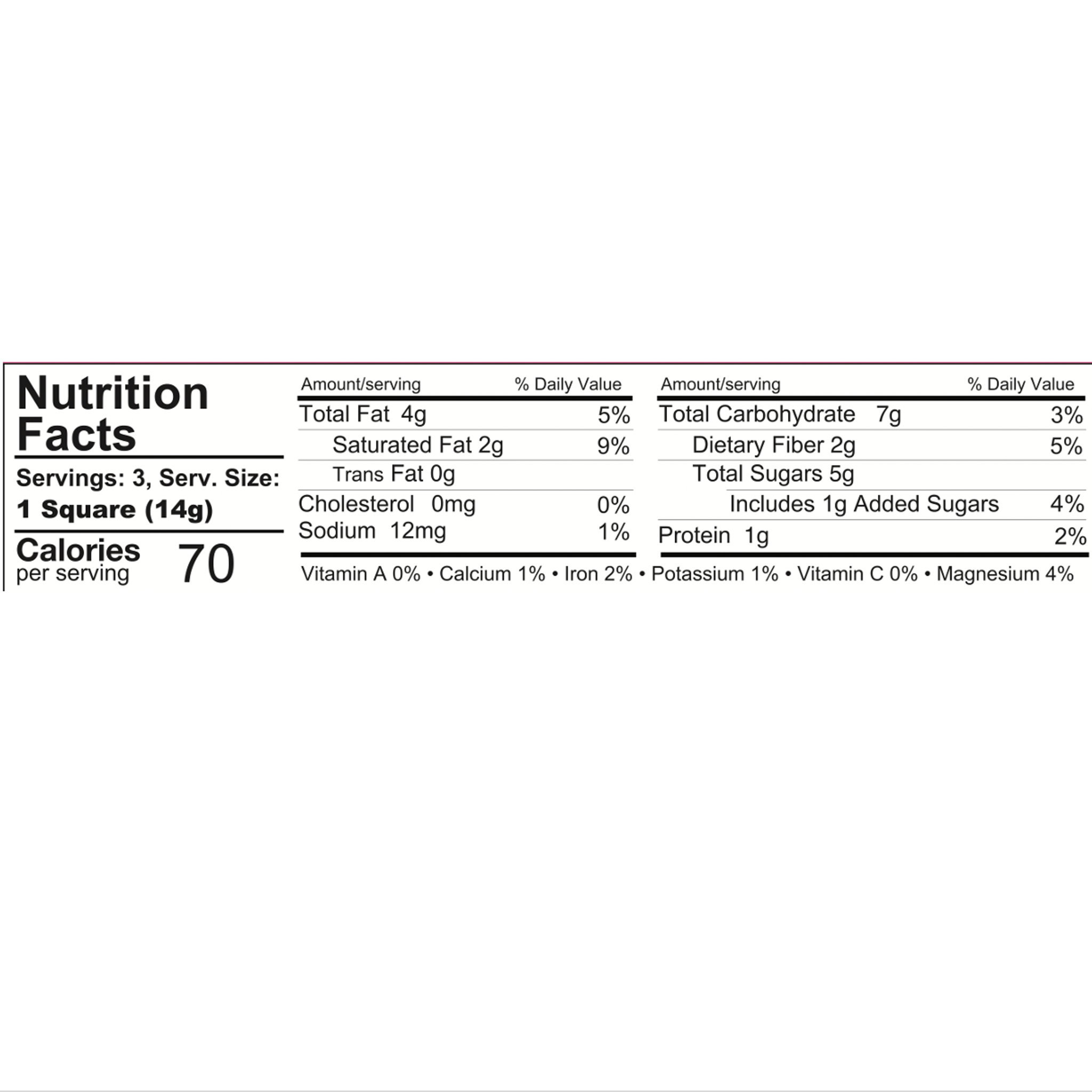 nutrition facts