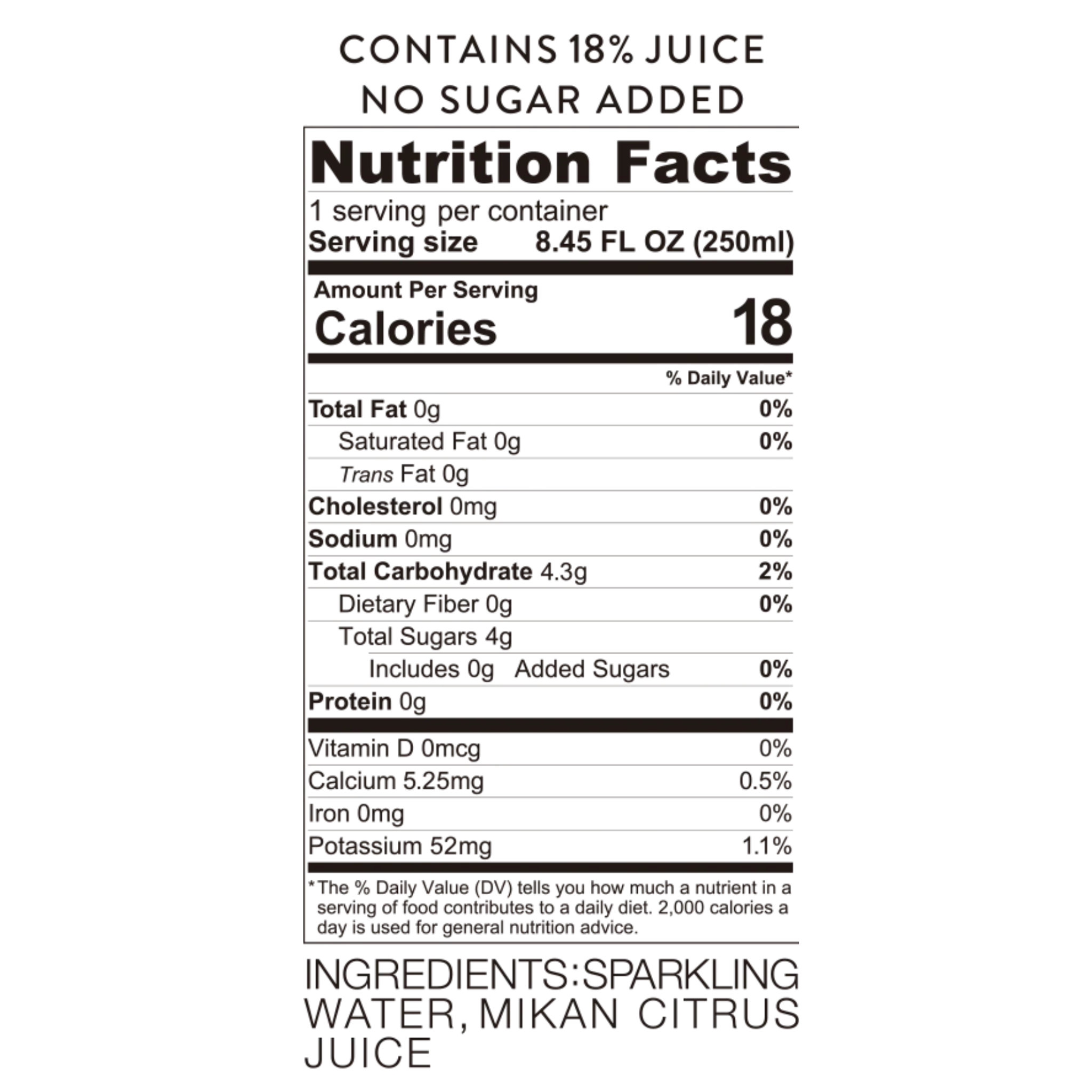 nutrition facts
