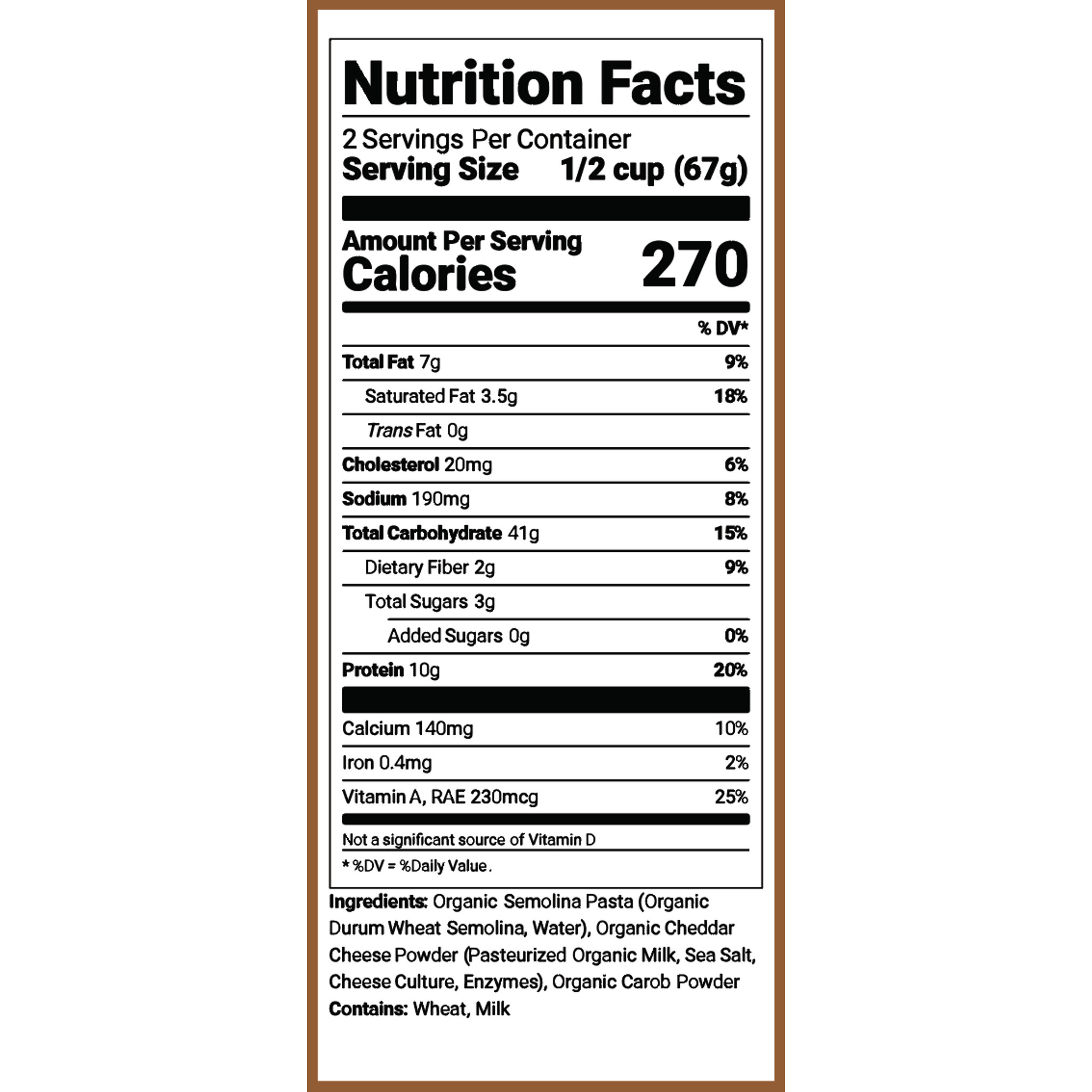 nutrition facts