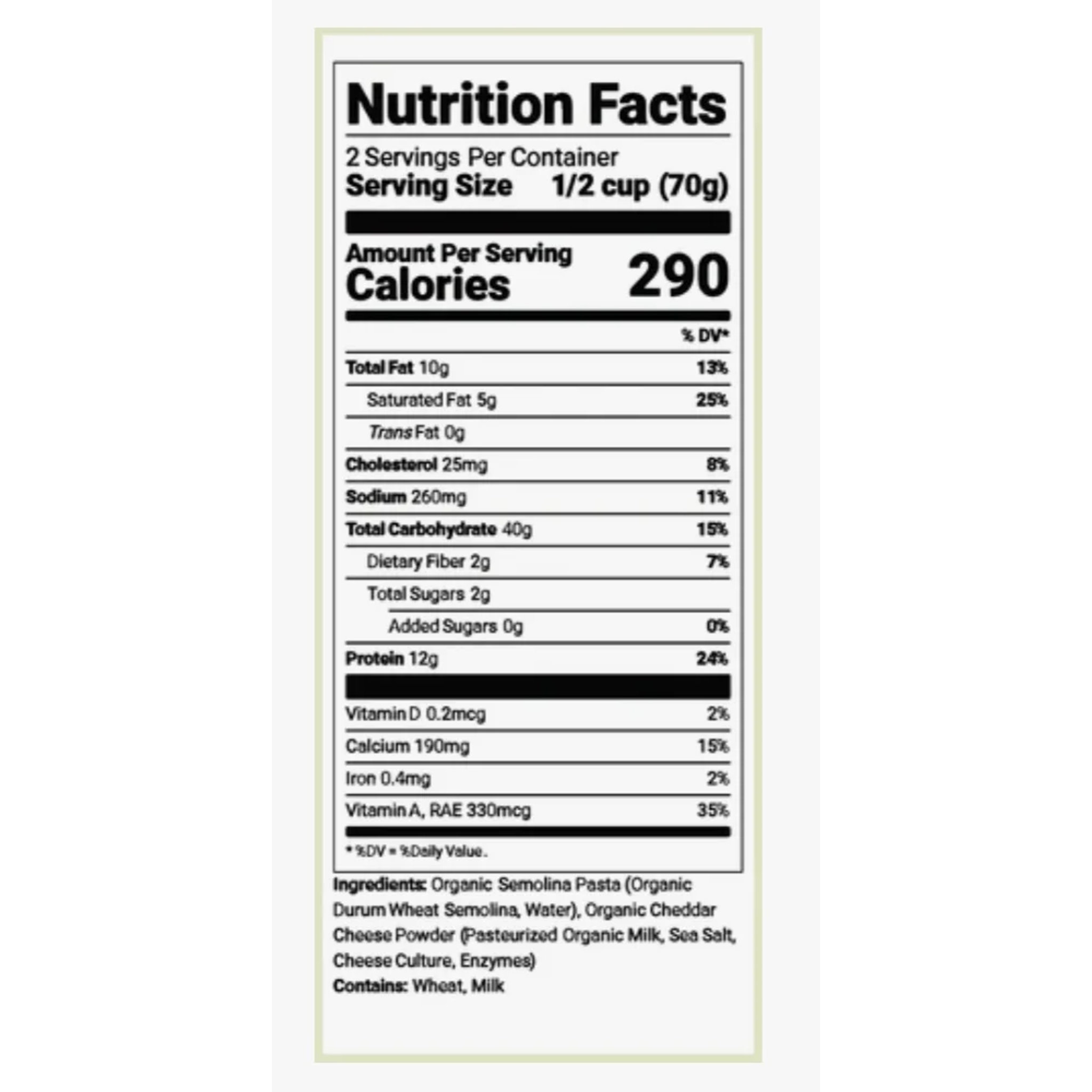 nutrition facts
