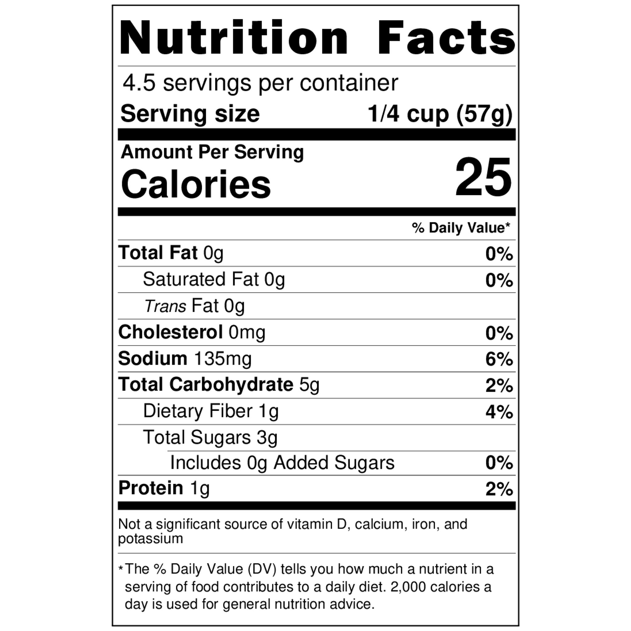 nutrition facts