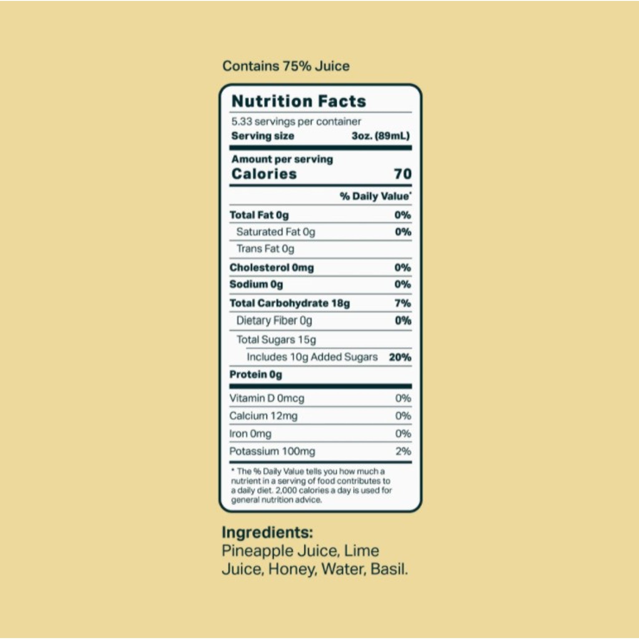nutrition facts