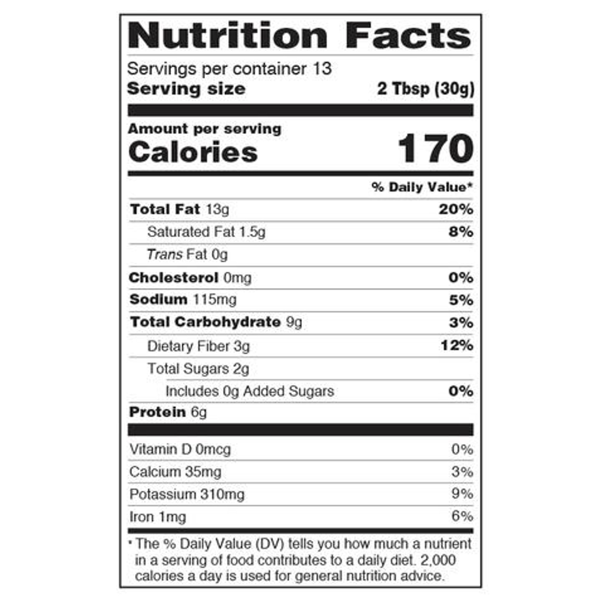 nutrition facts