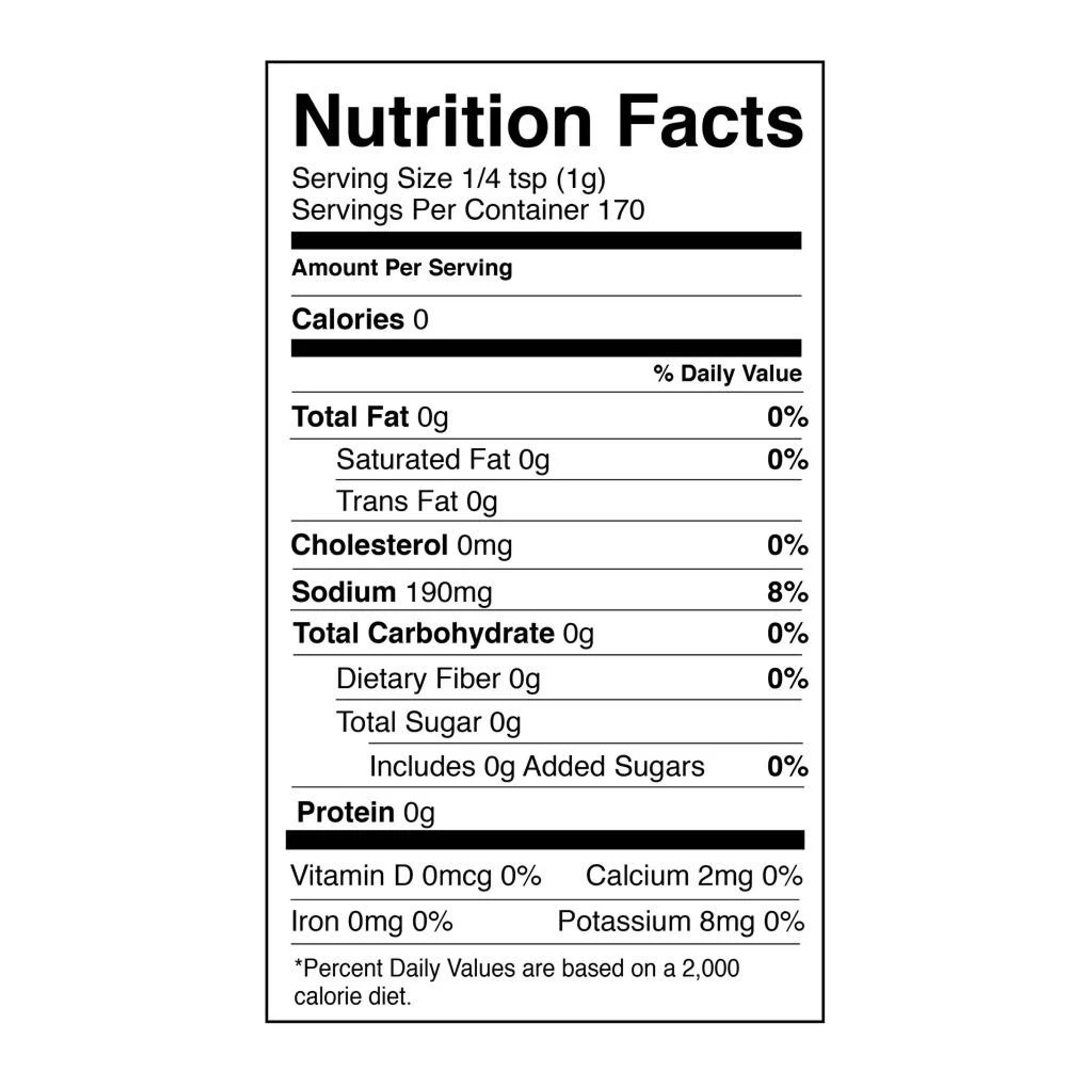 nutrition facts