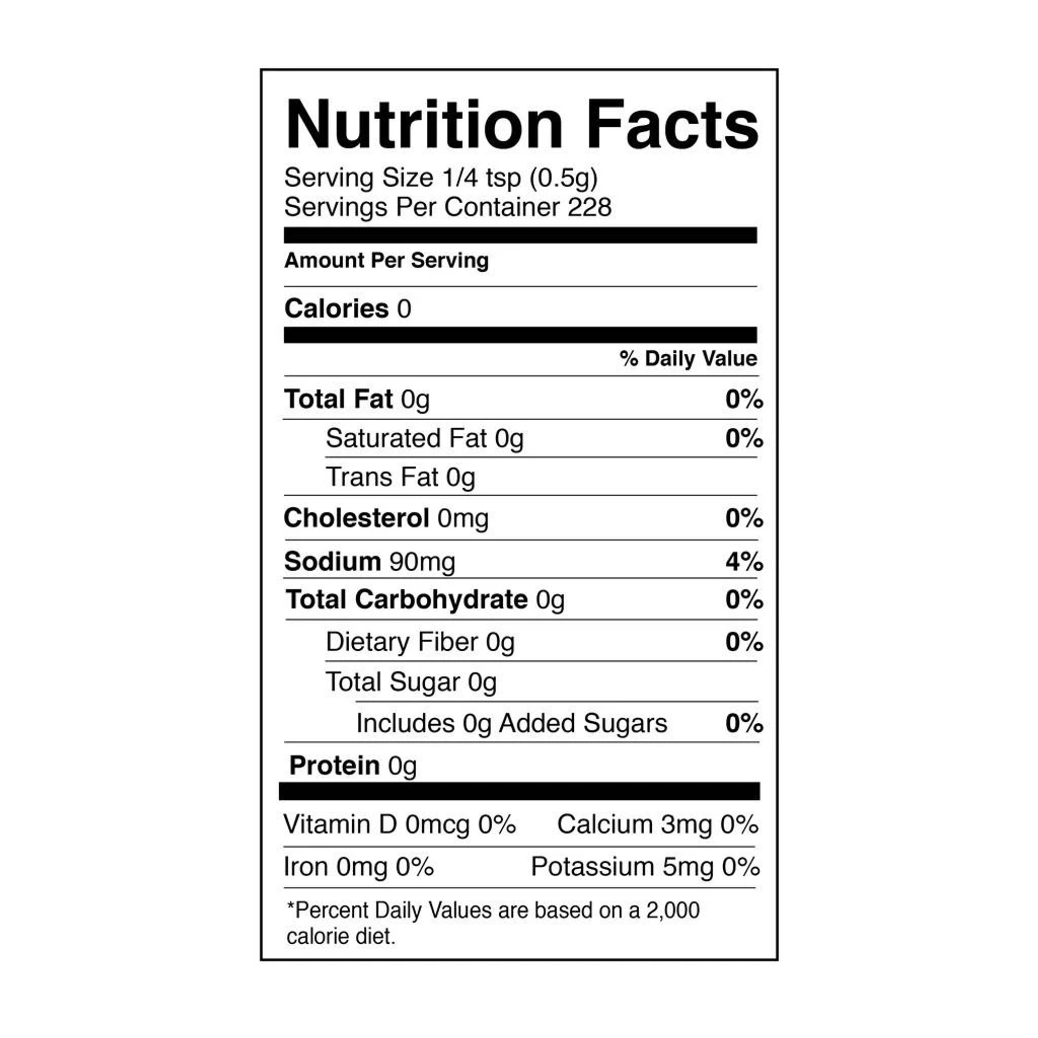 nutrition facts