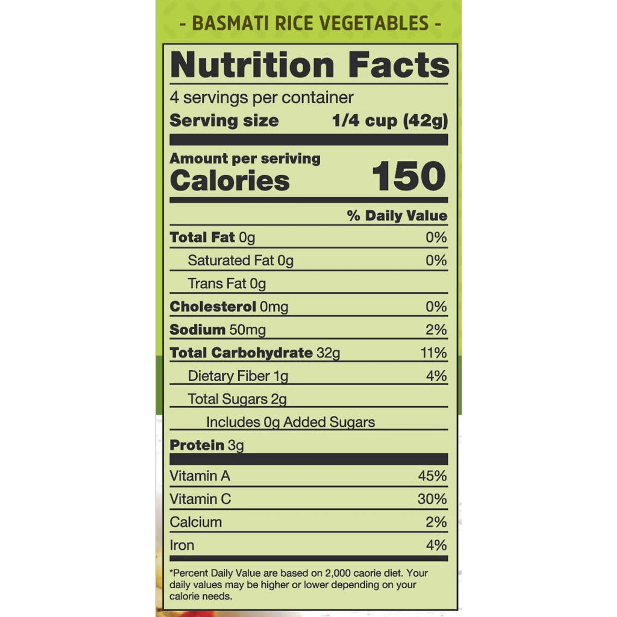 nutrition facts