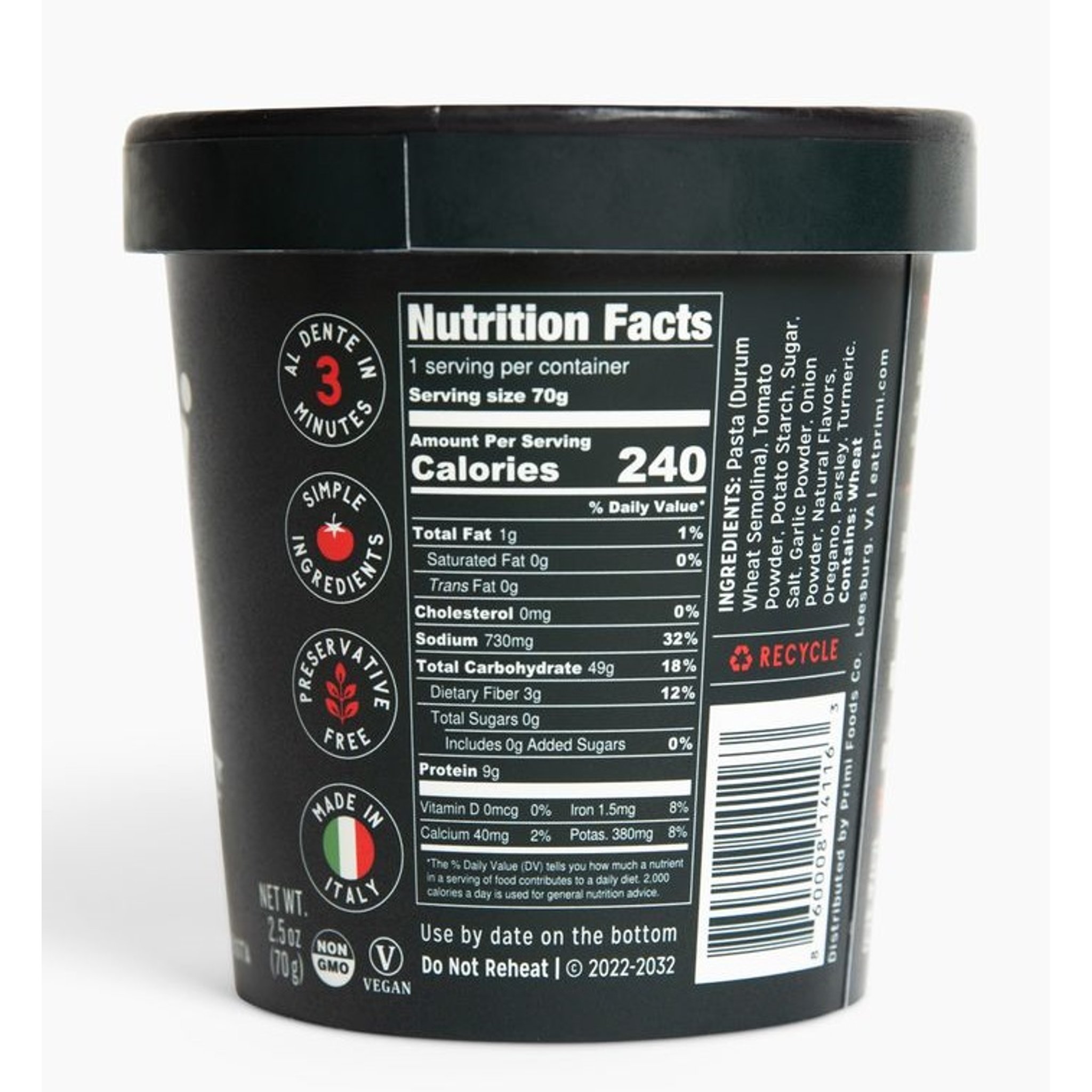 nutrition facts