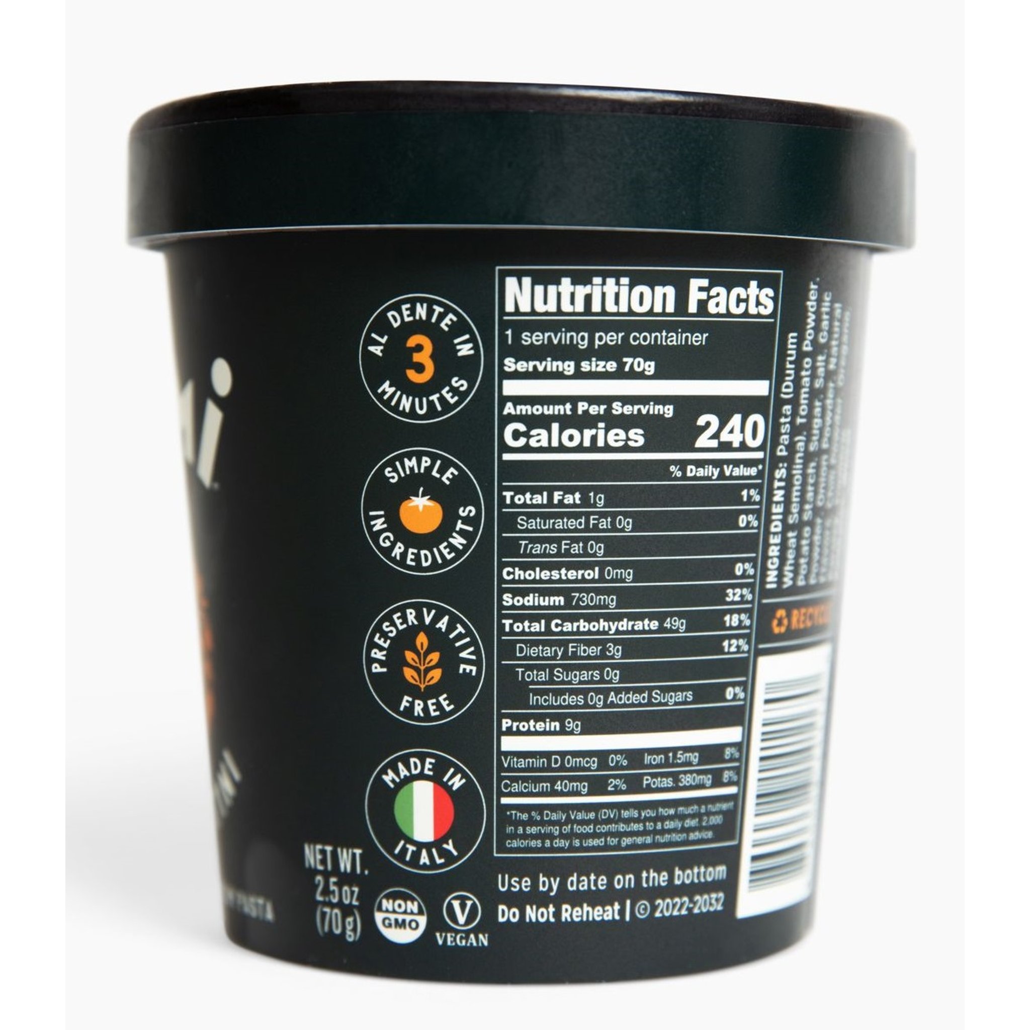 nutrition facts