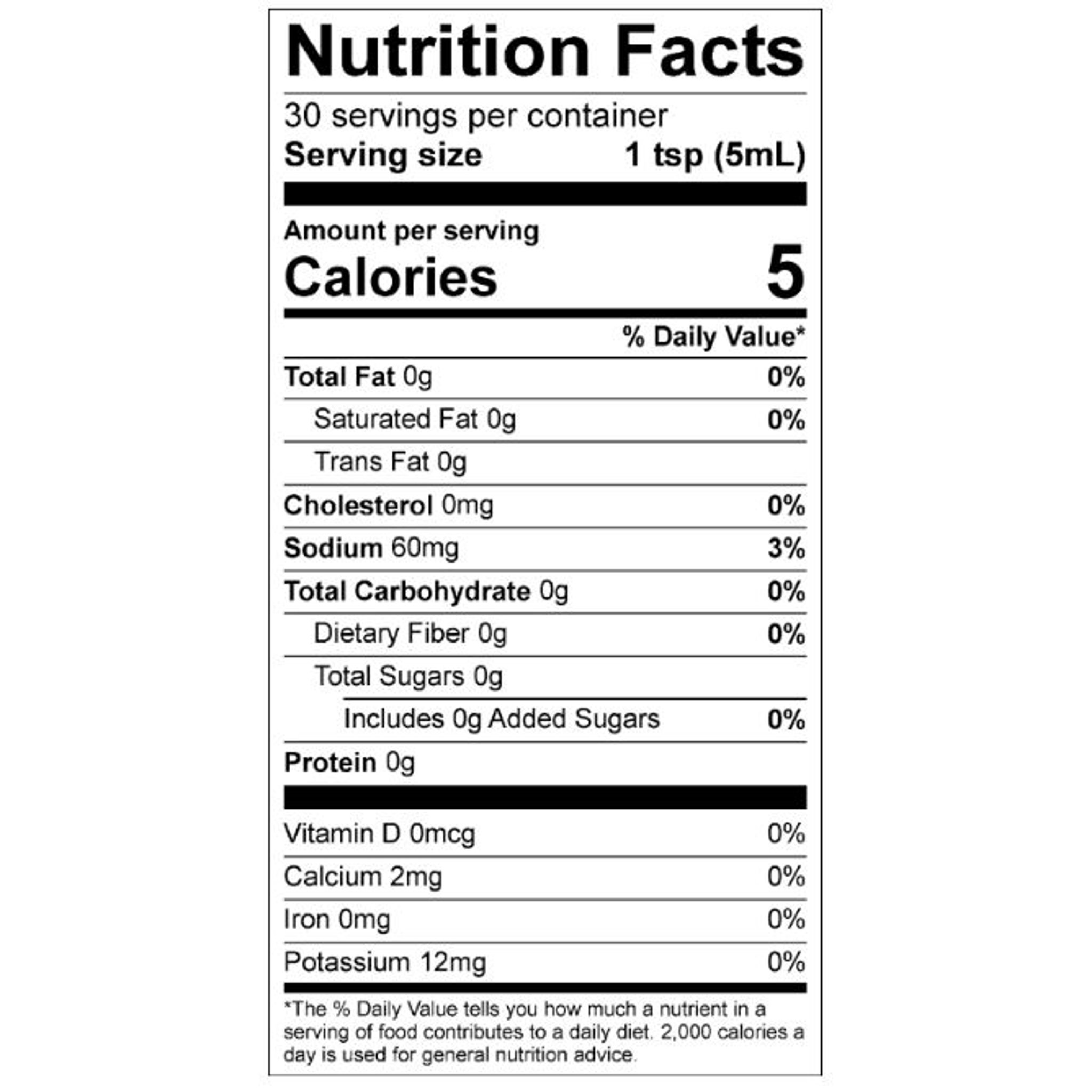 nutrition facts
