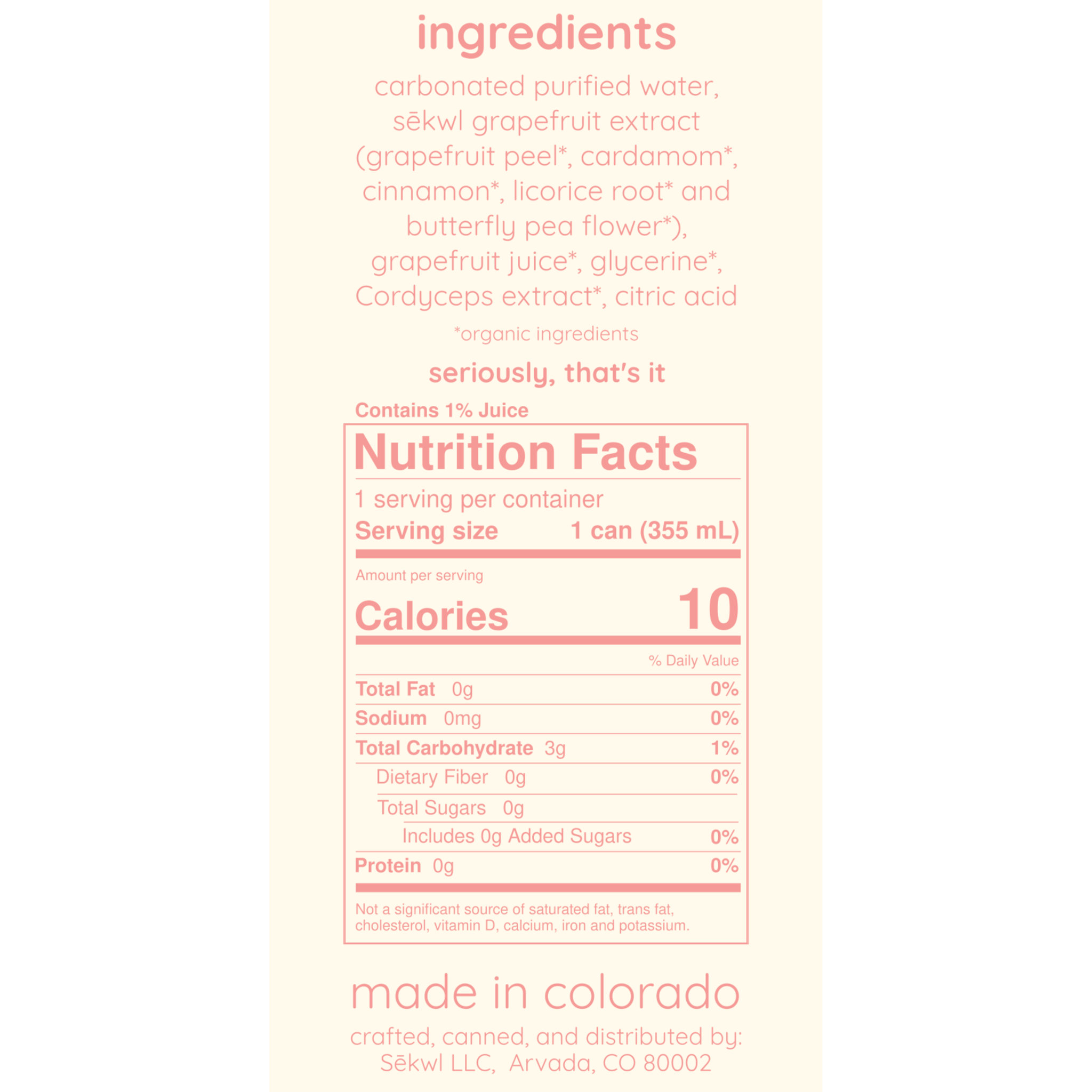 nutrition facts