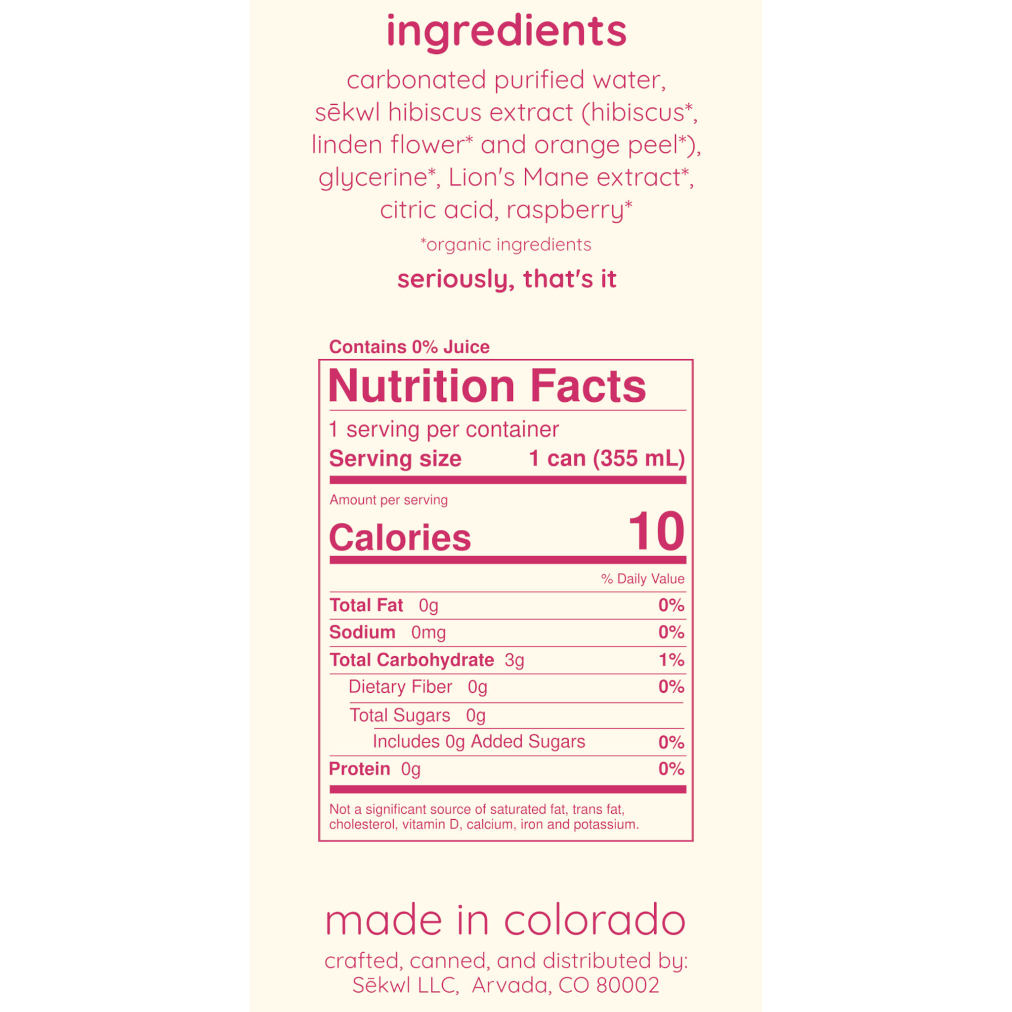 nutrition facts
