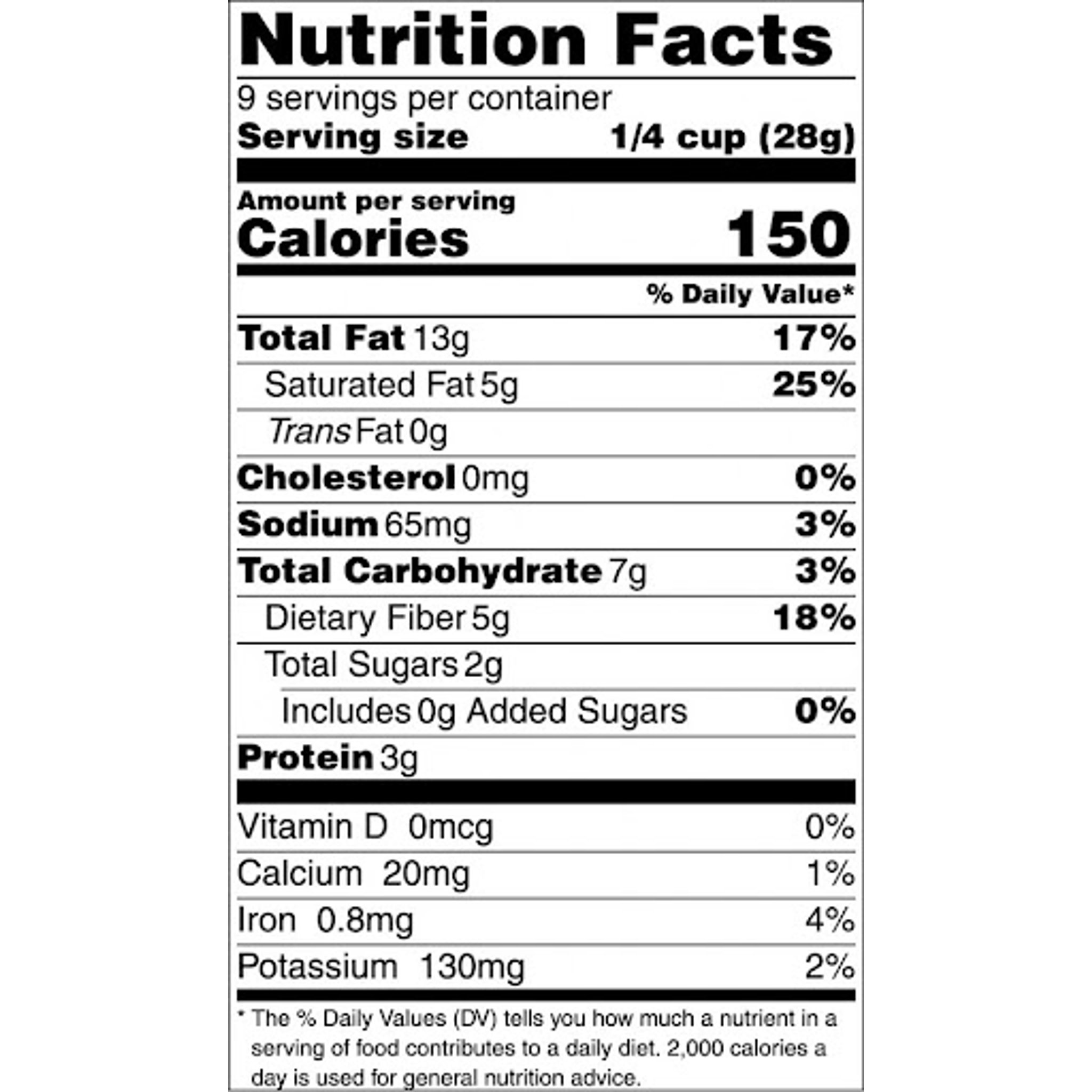nutrition facts