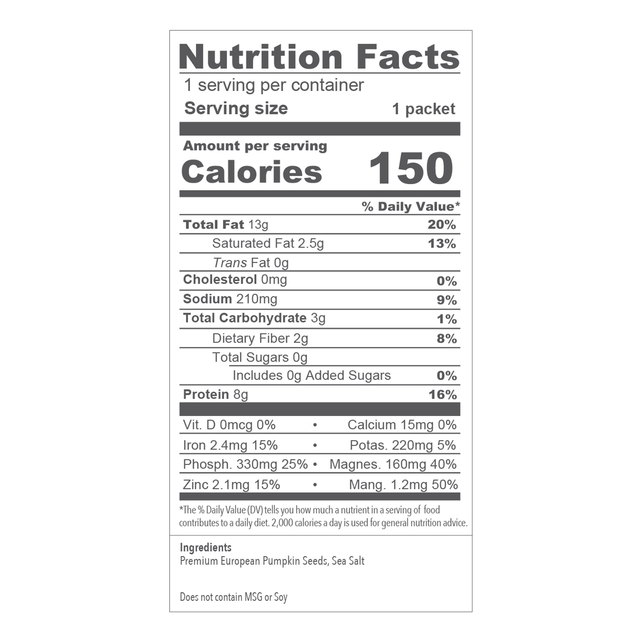 nutrition facts