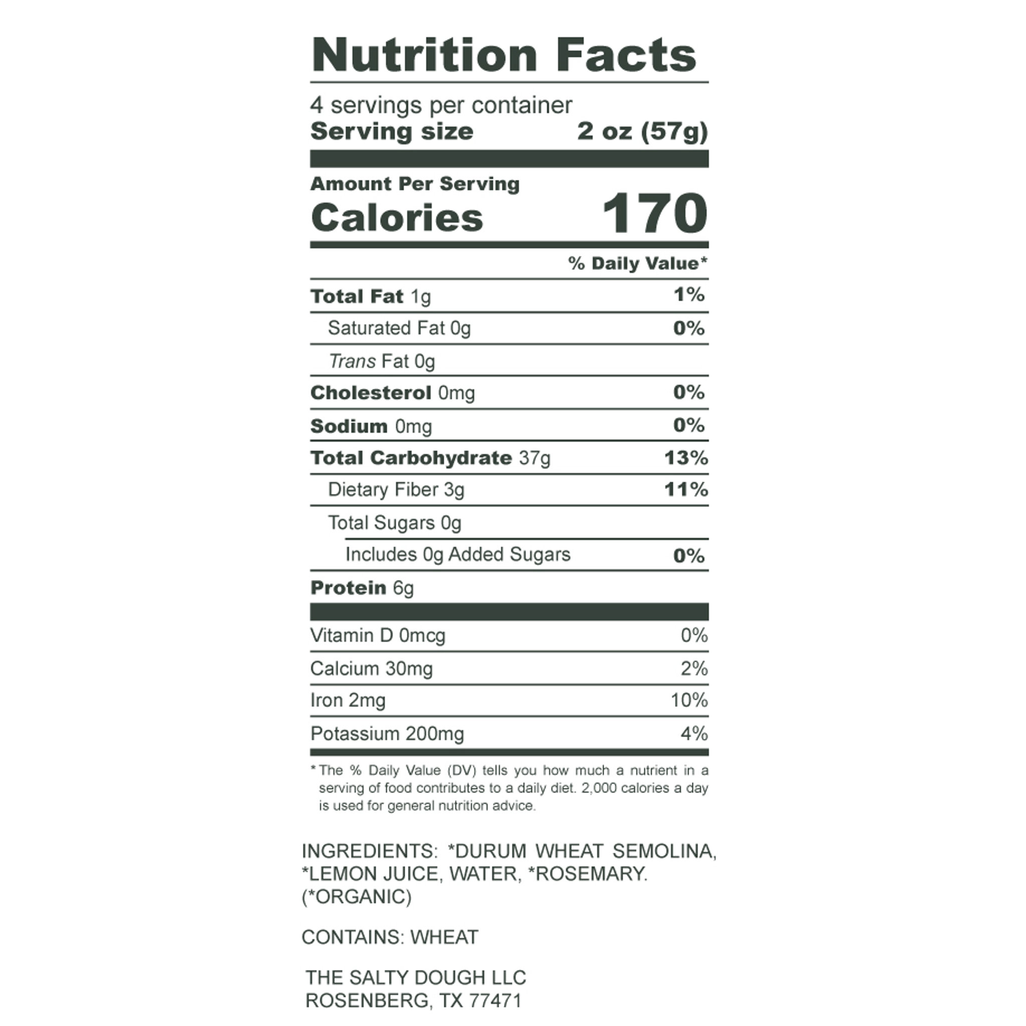 nutrition facts