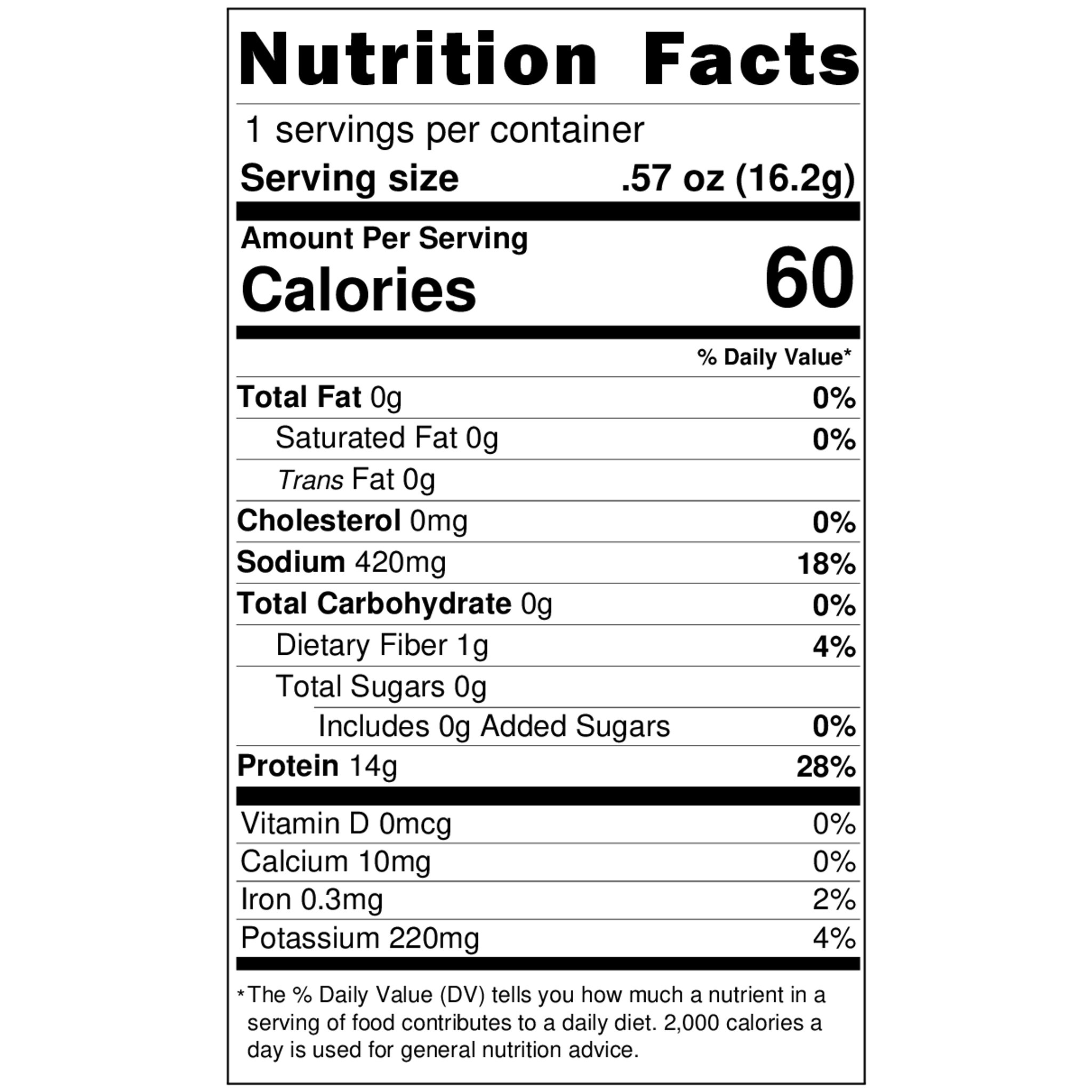 nutrition facts