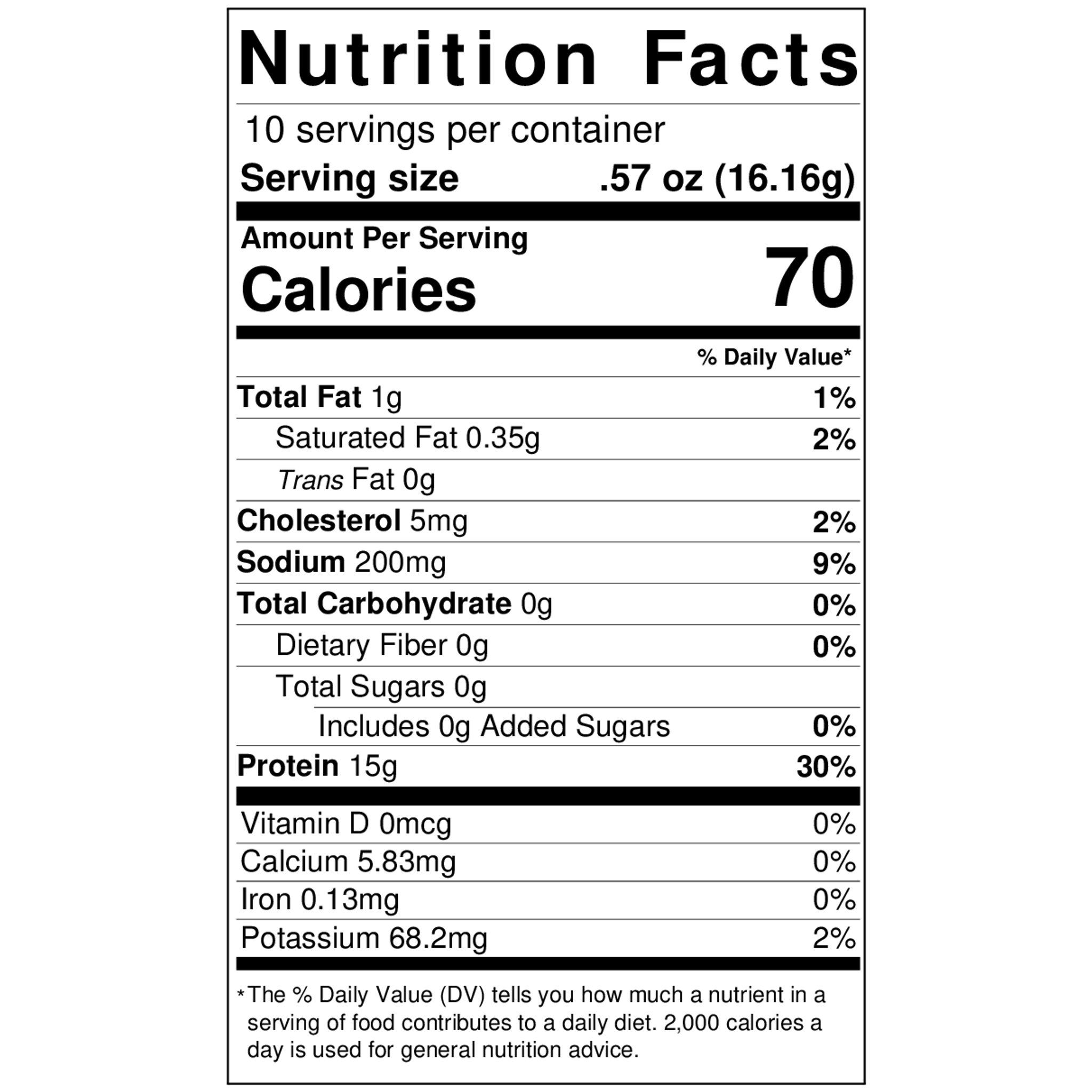 nutrition facts