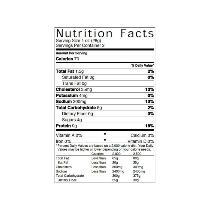 nutrition facts