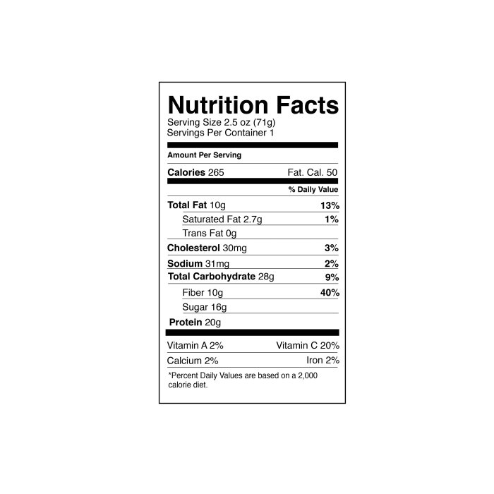 nutrition facts