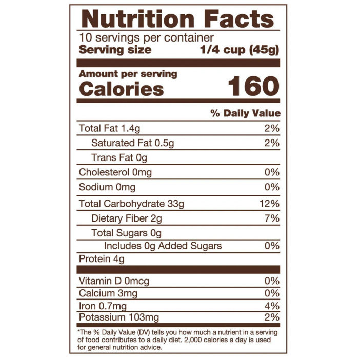 nutrition facts