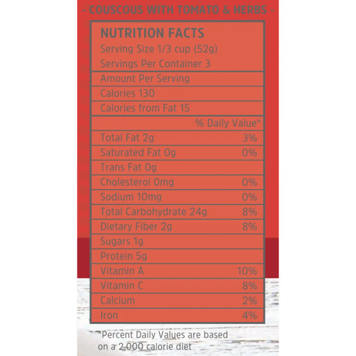 nutrition facts