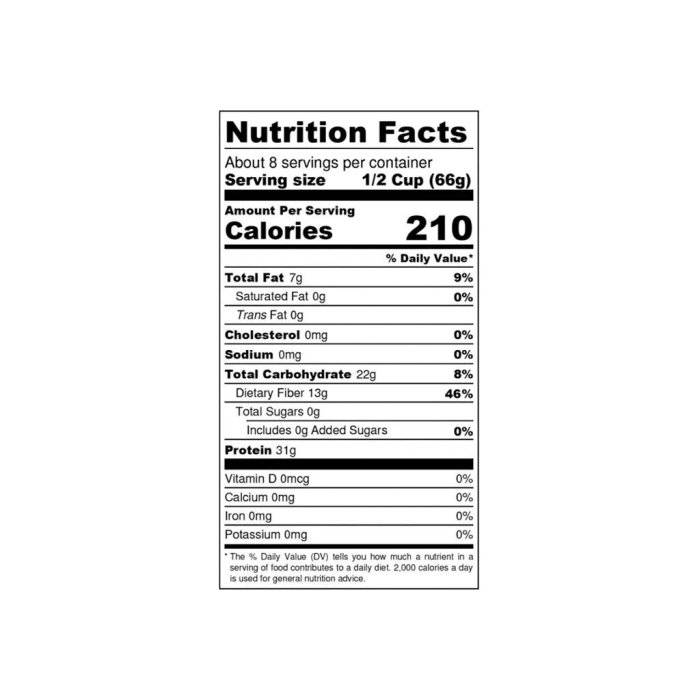 nutrition facts