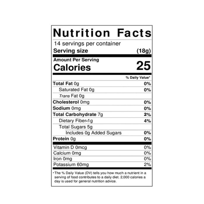 nutrition facts