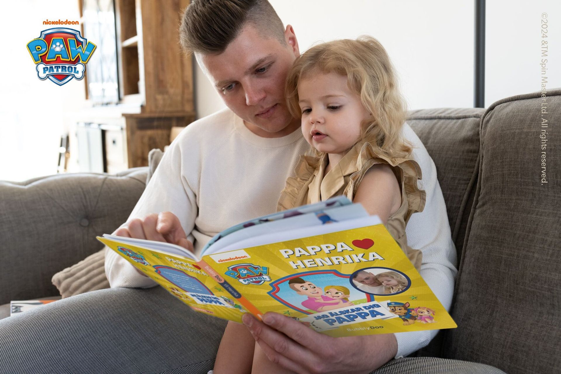 En bok om pappan, barnet och PAW Patrol!